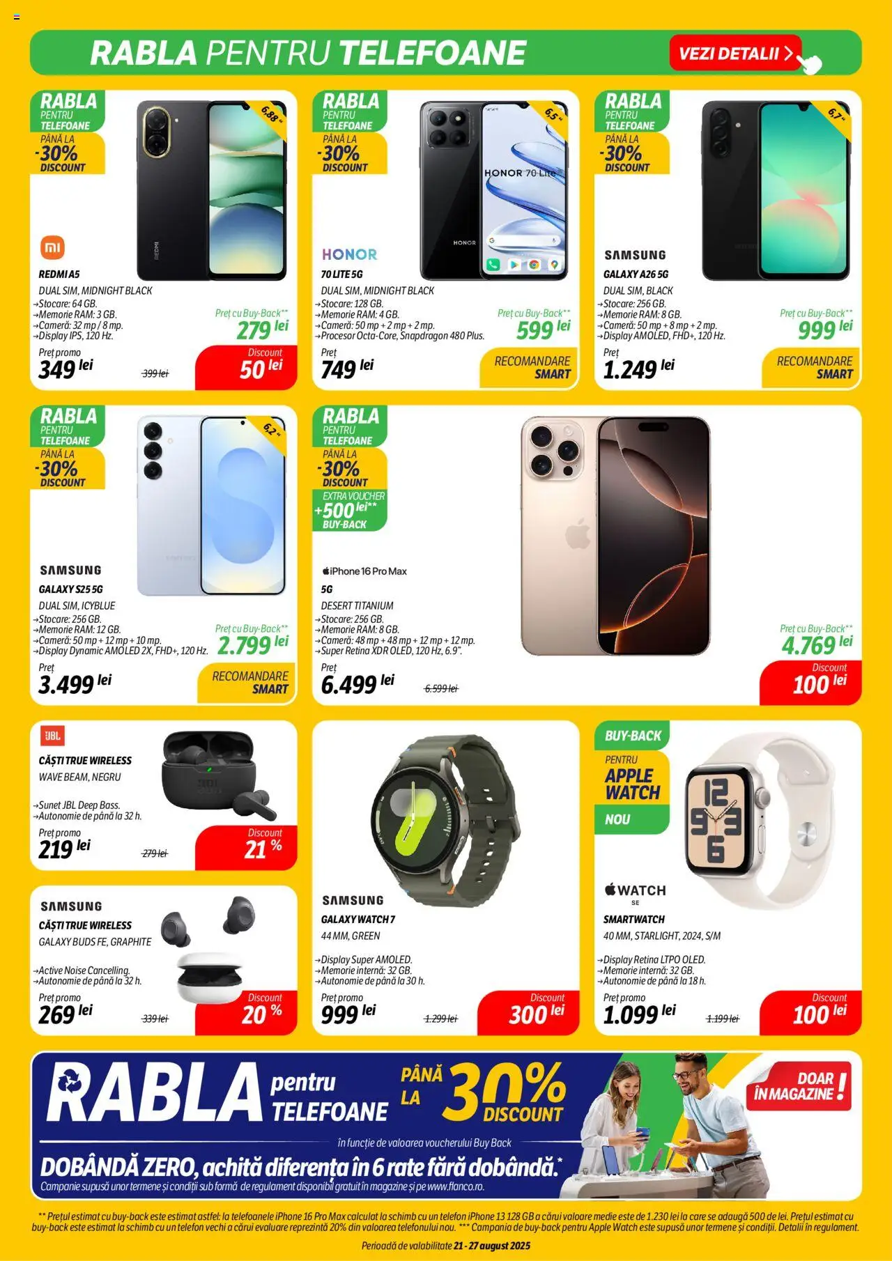 Catalog Flanco – valabil de la 21.08.2025 | Pagină: 9 | Produse: Telefon, Căști, Smartwatch, Apple