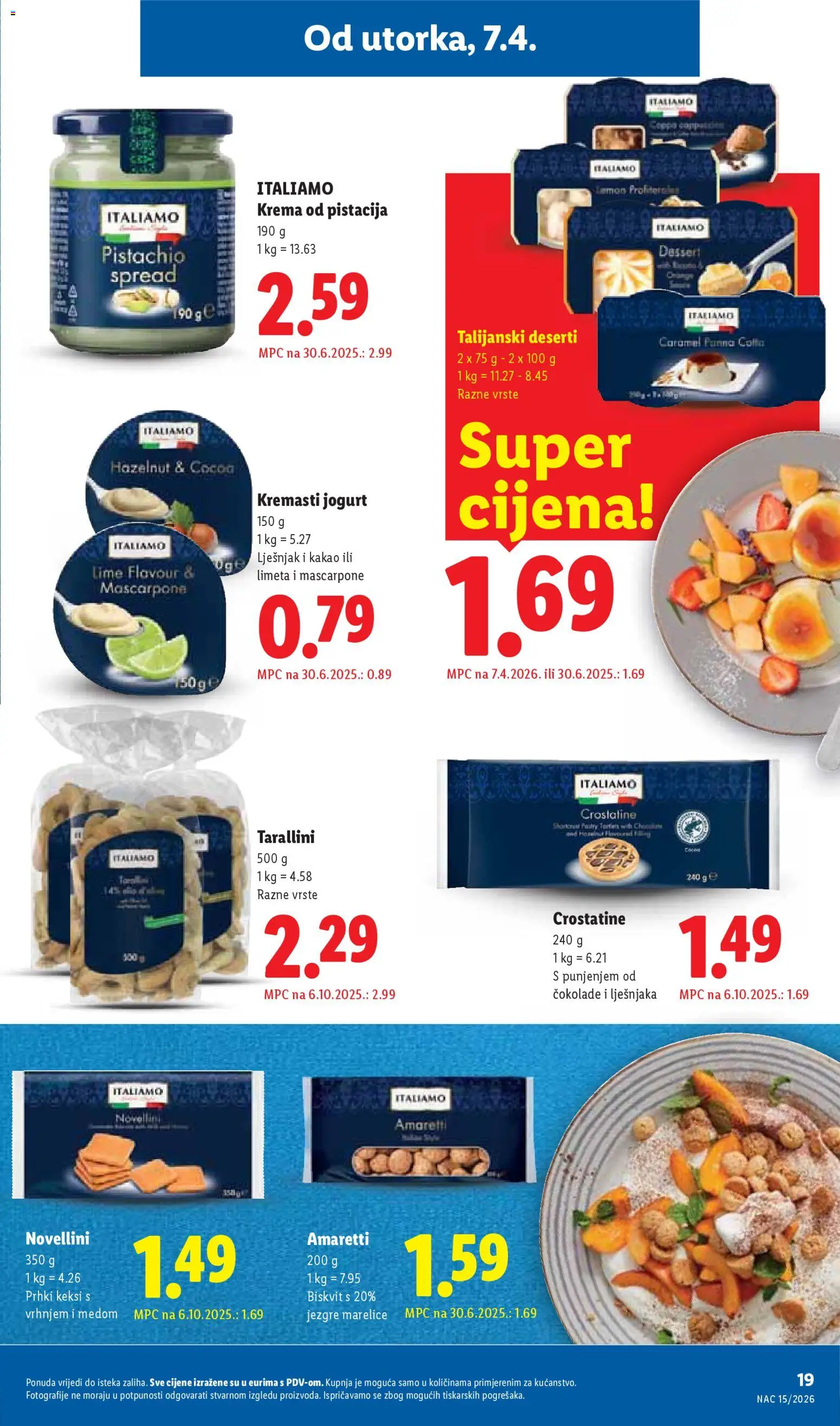 Lidl katalog | vrijedi od 07.04.2026 | Stranica: 19 | Proizvodi: Mascarpone, Jogurt, Marelice, Lješnjak