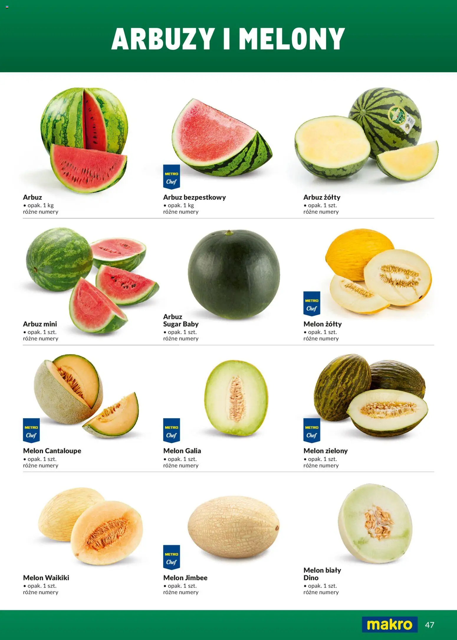Makro Gazetka - Ultra fresh od 01.03.2026 | Strona: 47 | Produkty: Arbuz, Melon