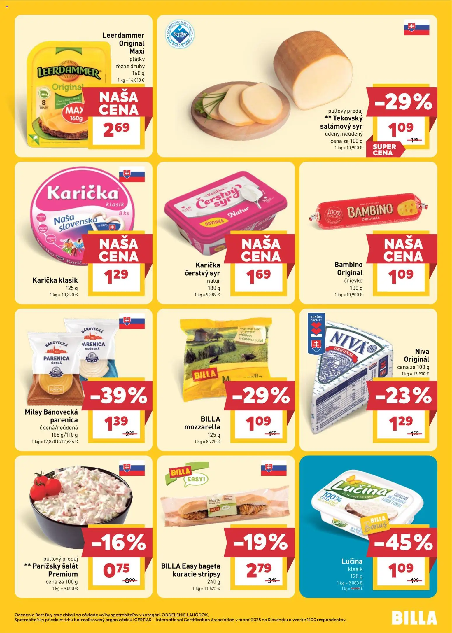 Nové Billa akcie – leták je platný od 29.04.2026 | Strana: 11 | Produkty: Syr, Mozzarella, Protein, Šalát