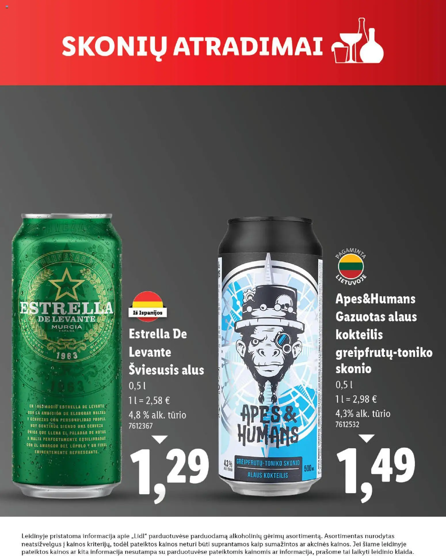 LIDL akcijos nuo 03.11.2025 | Puslapis: 9 | Prekių: Alus