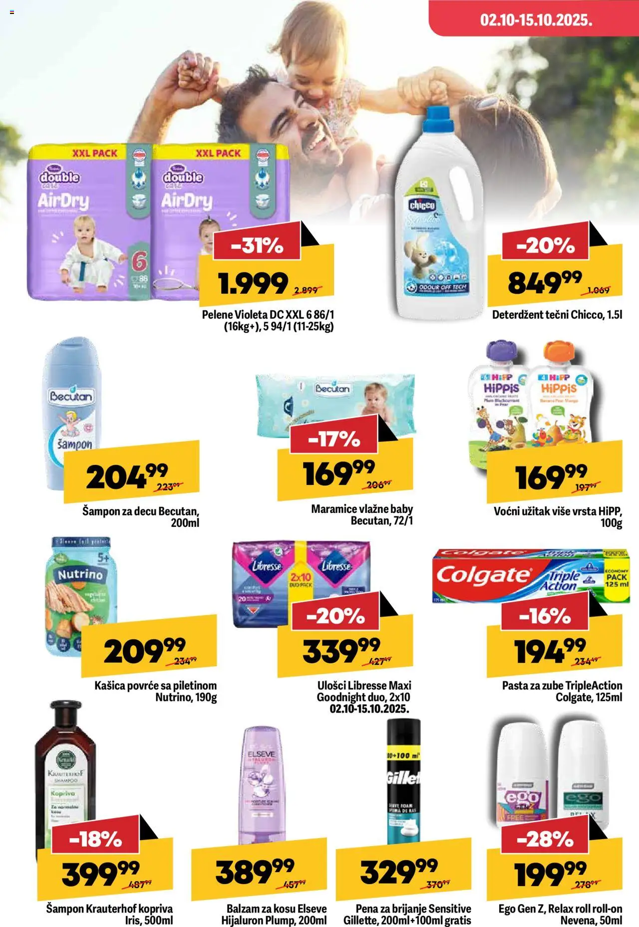 Maxi katalog - važi od 02.10.2025 | Strana: 16 | Proizvode: Šampon, Balzam, Balzam za kosu, Pena za brijanje