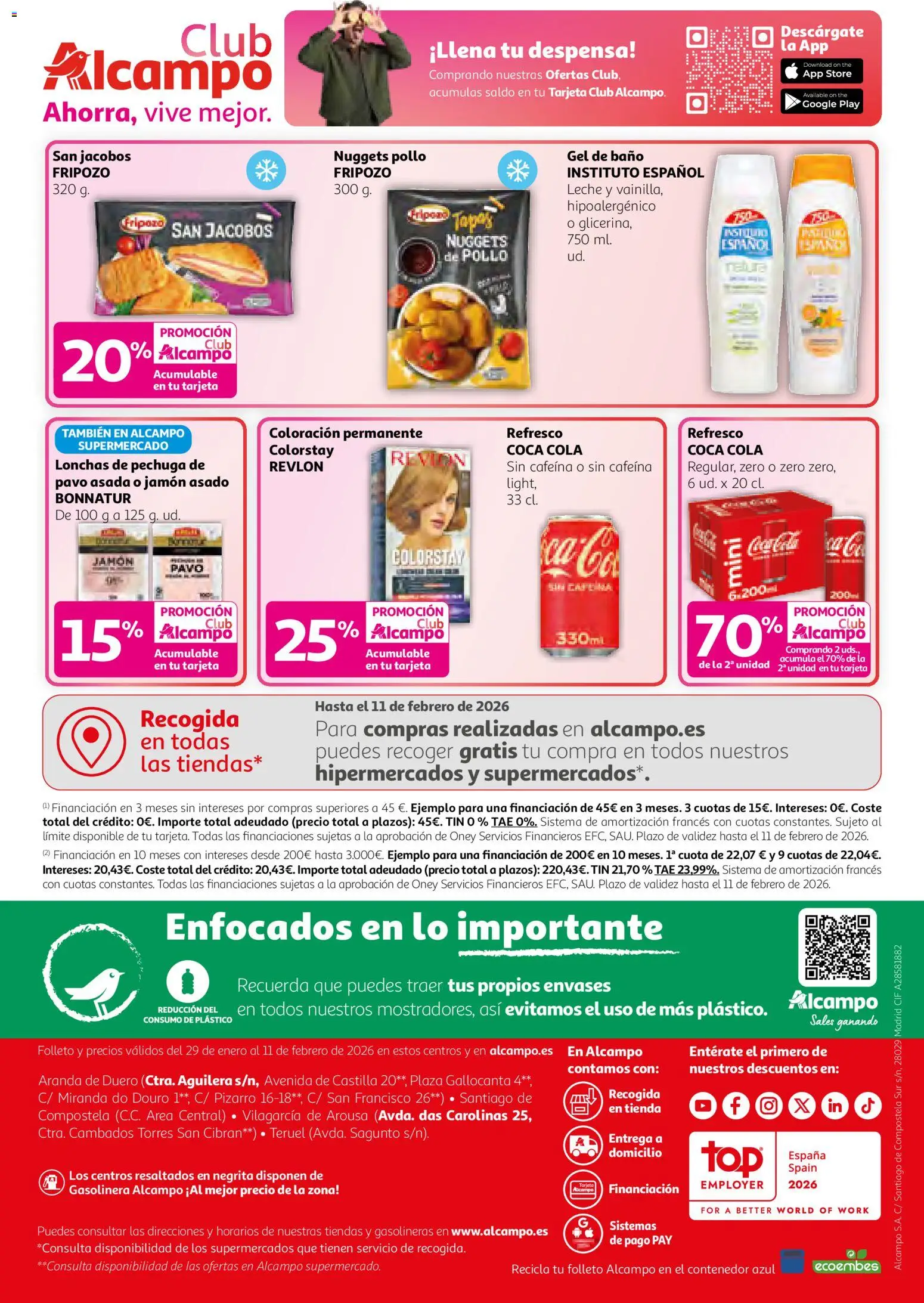 Alcampo - HP Nacional Unificado │ válido desde el 29.01.2026 | Página: 16 | Productos: Gel de baño, Leche, Jamón, Baño