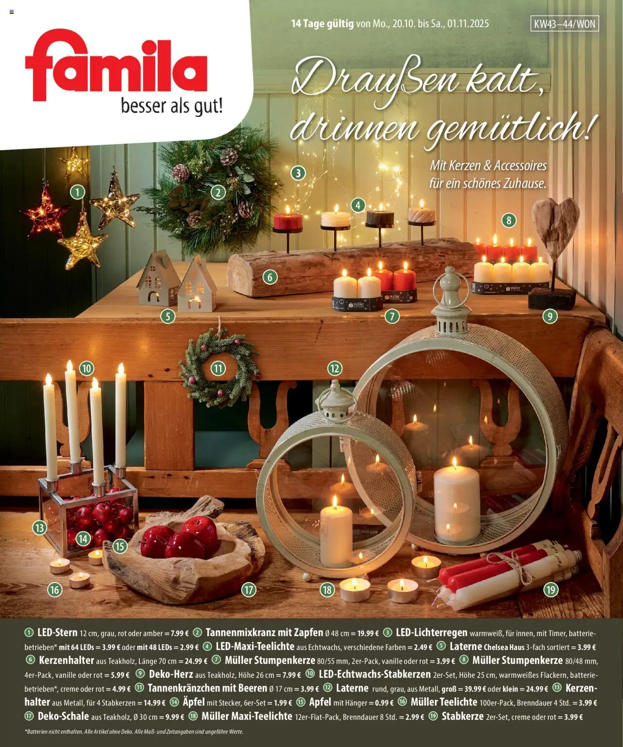 Famila - Draußen kalt; drinnen gemütlich! – gültig ab 20.10.2025 | Seite: 1