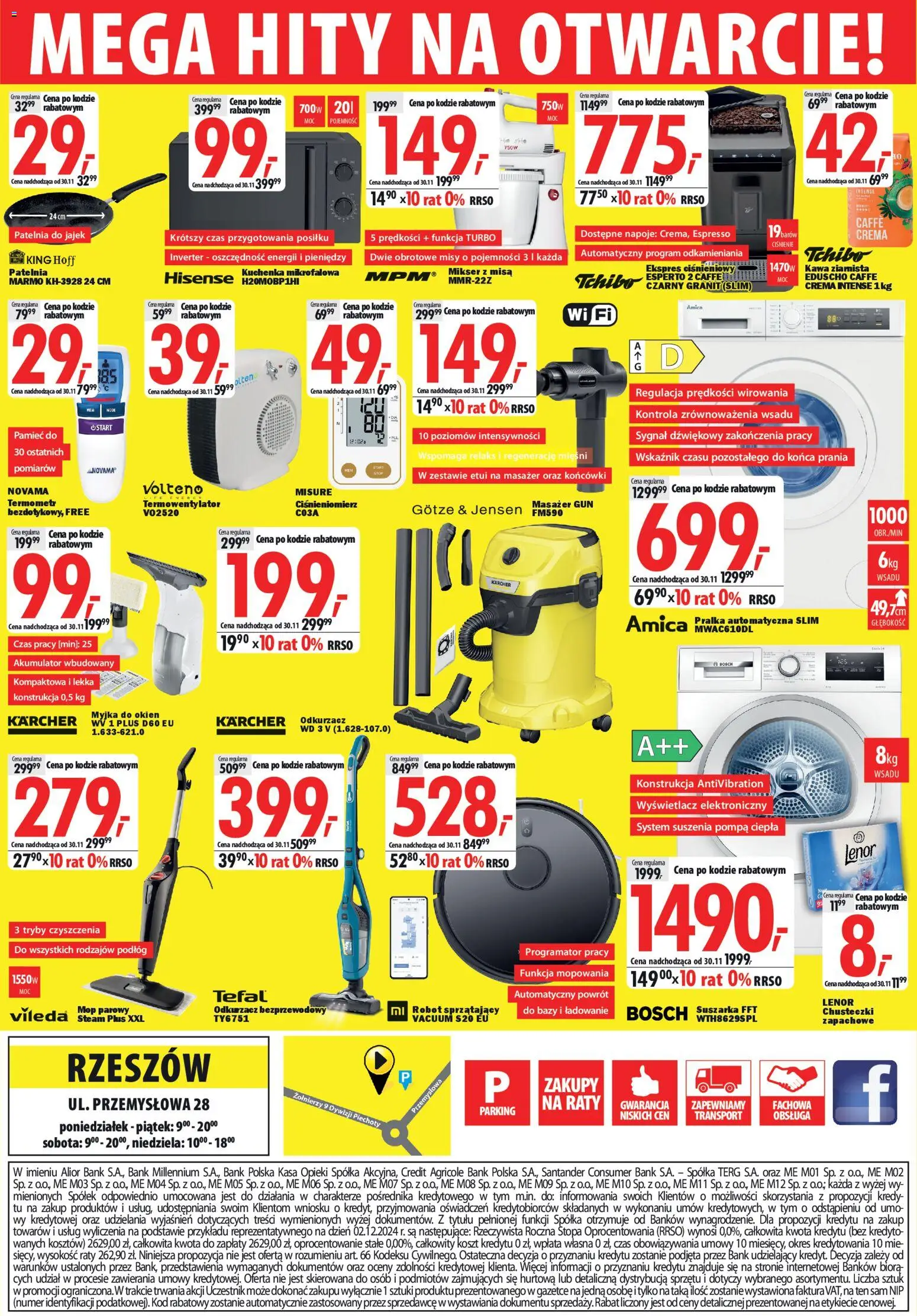 Mediaexpert Gazetka - Wielkie otwarcie Rzeszów od 20.11.2025 | Strona: 8 | Produkty: Pralka, Ciśnieniomierz, Napoje, Mop parowy