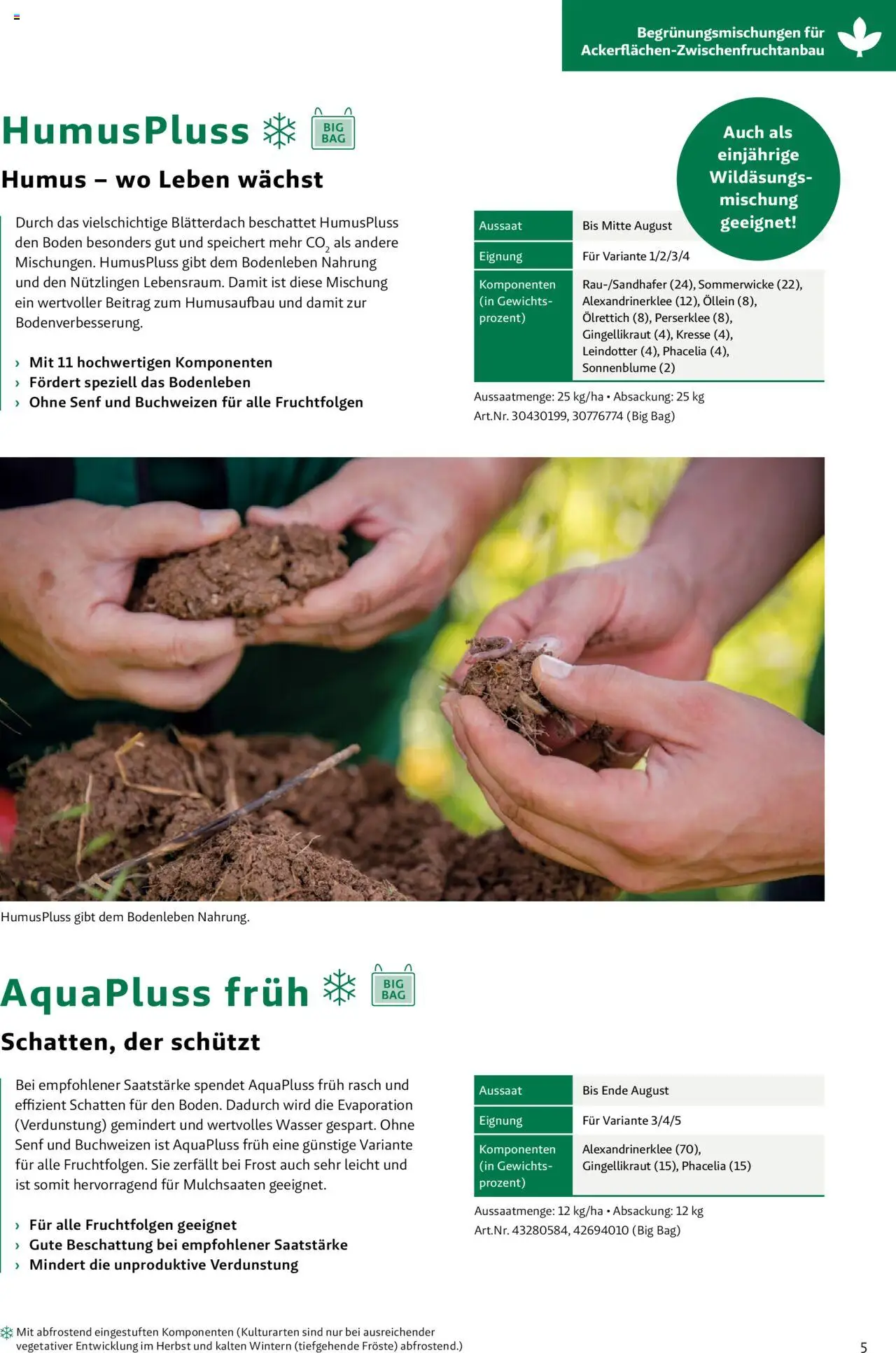 Lagerhaus Fachblatt Zwischenfrüchte & Begrünungen gültig ab 27.03.2025 | Seite: 5 | Produkte: Wasser