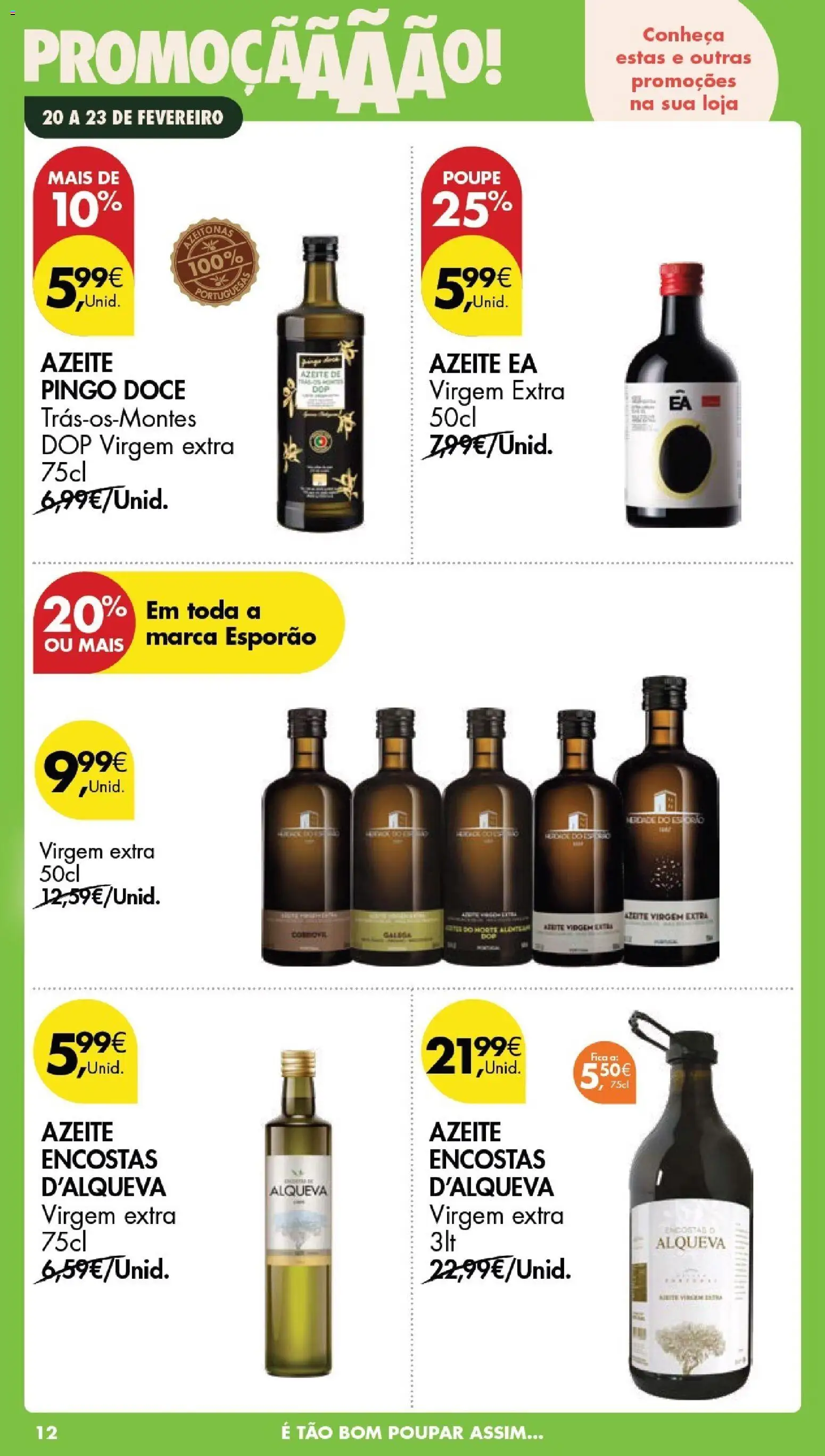 Pingo Doce Poupe este Fim de Semana │ válido de 20.02.2026 | Página: 12 | Produtos: Azeite, Azeitonas