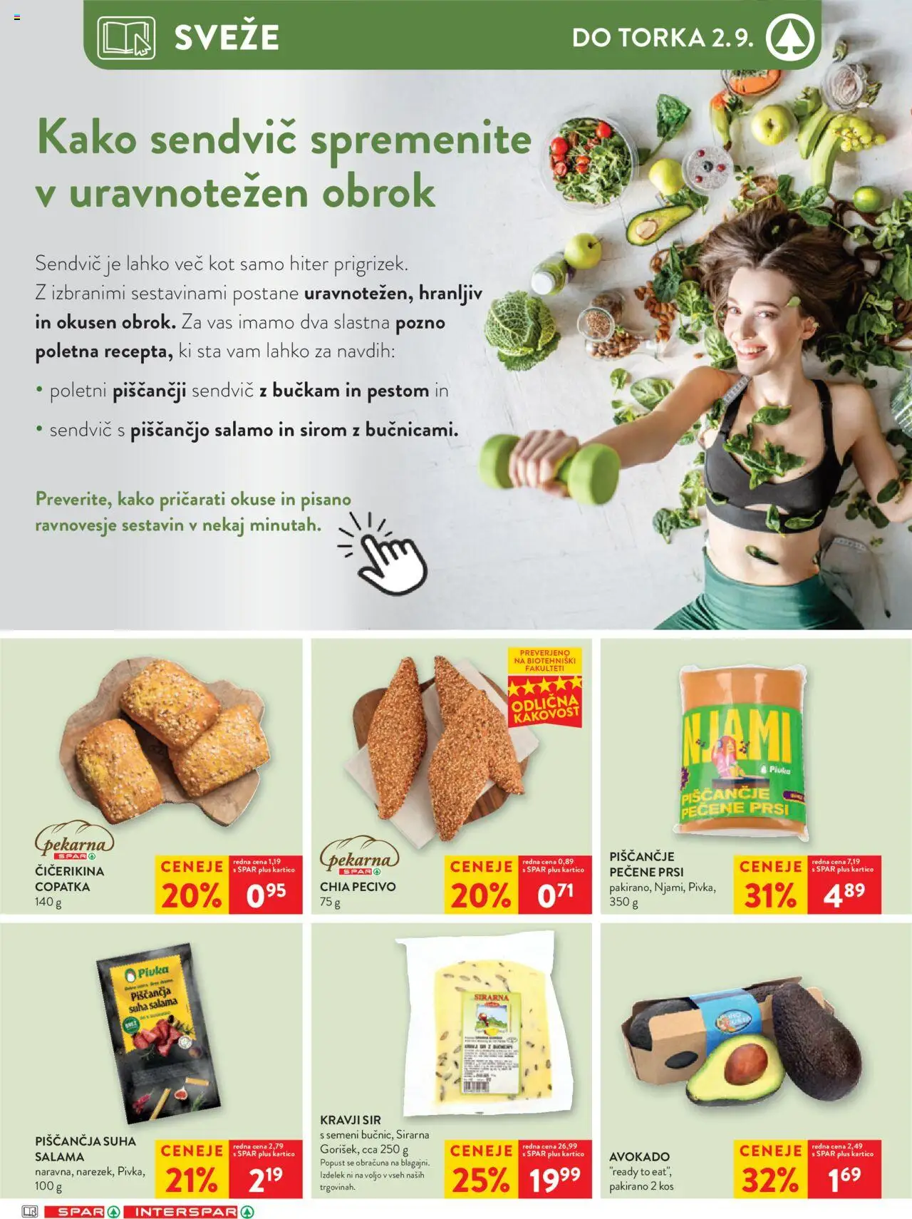 Spar katalog 35/25 │ velja od 27.08.2025 | Stran: 12 | Izdelki: Pekarna, Sir, Salama, Avokado