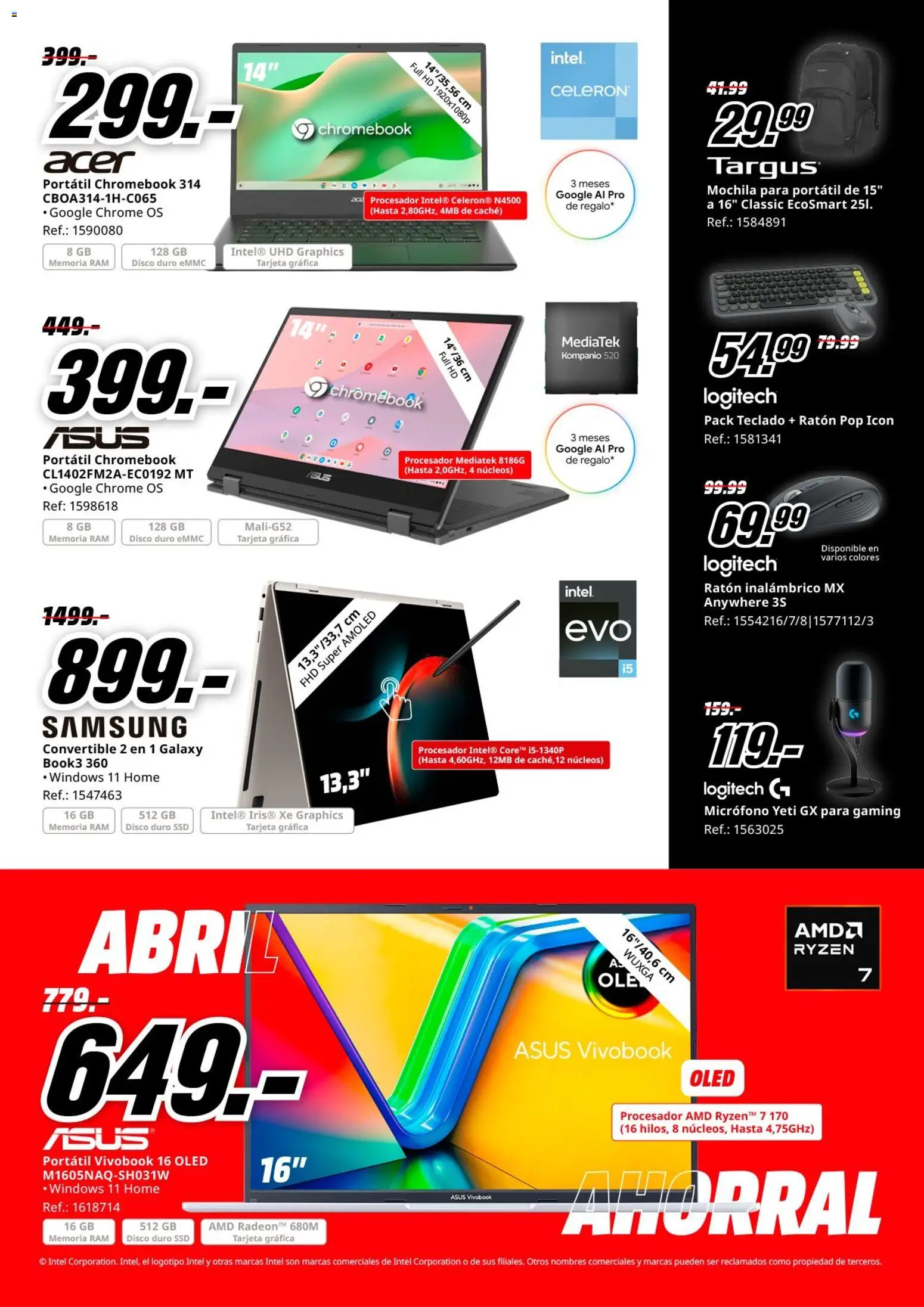 Media Markt folleto │ válido desde el 23.04.2026 | Página: 33 | Productos: Ratón inalambrico, Teclado, Disco, Micrófono