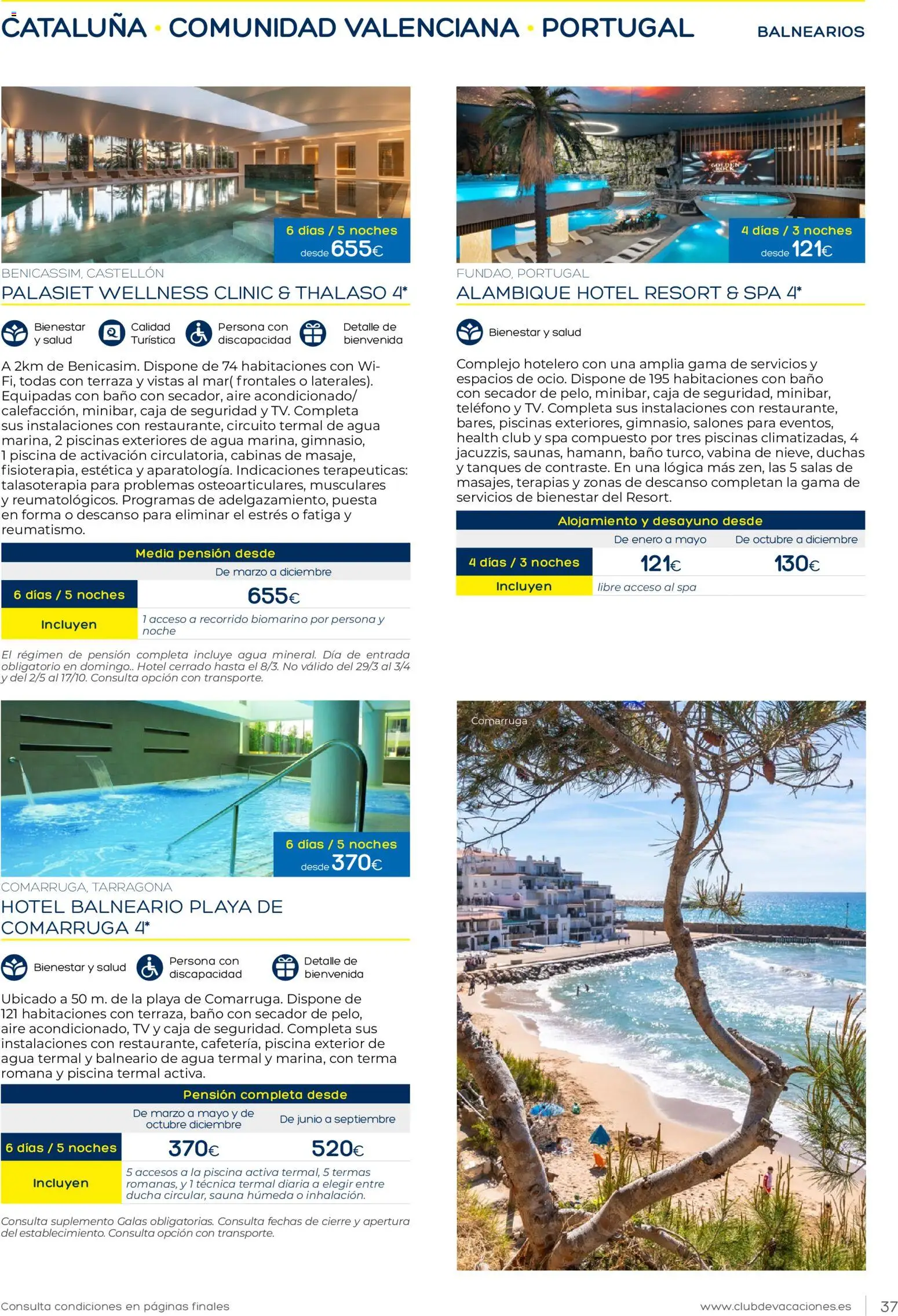 Viajes El Corte Inglés Club de Vacaciones │ válido desde el 01.02.2026 | Página: 37 | Productos: Teléfono, Caja, Baño, Ducha