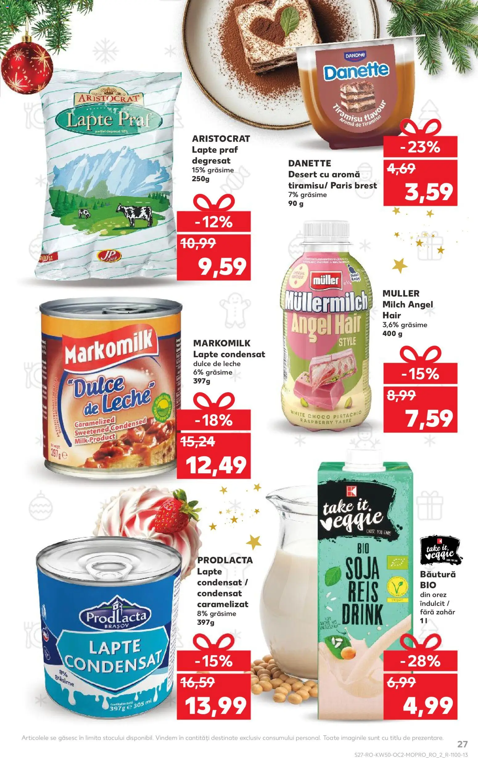 Kaufland RO akciós ujság - amely érvényes a következő dátumtól: 10.12.2025 | Oldal: 27 | Termékek: Tiramisu
