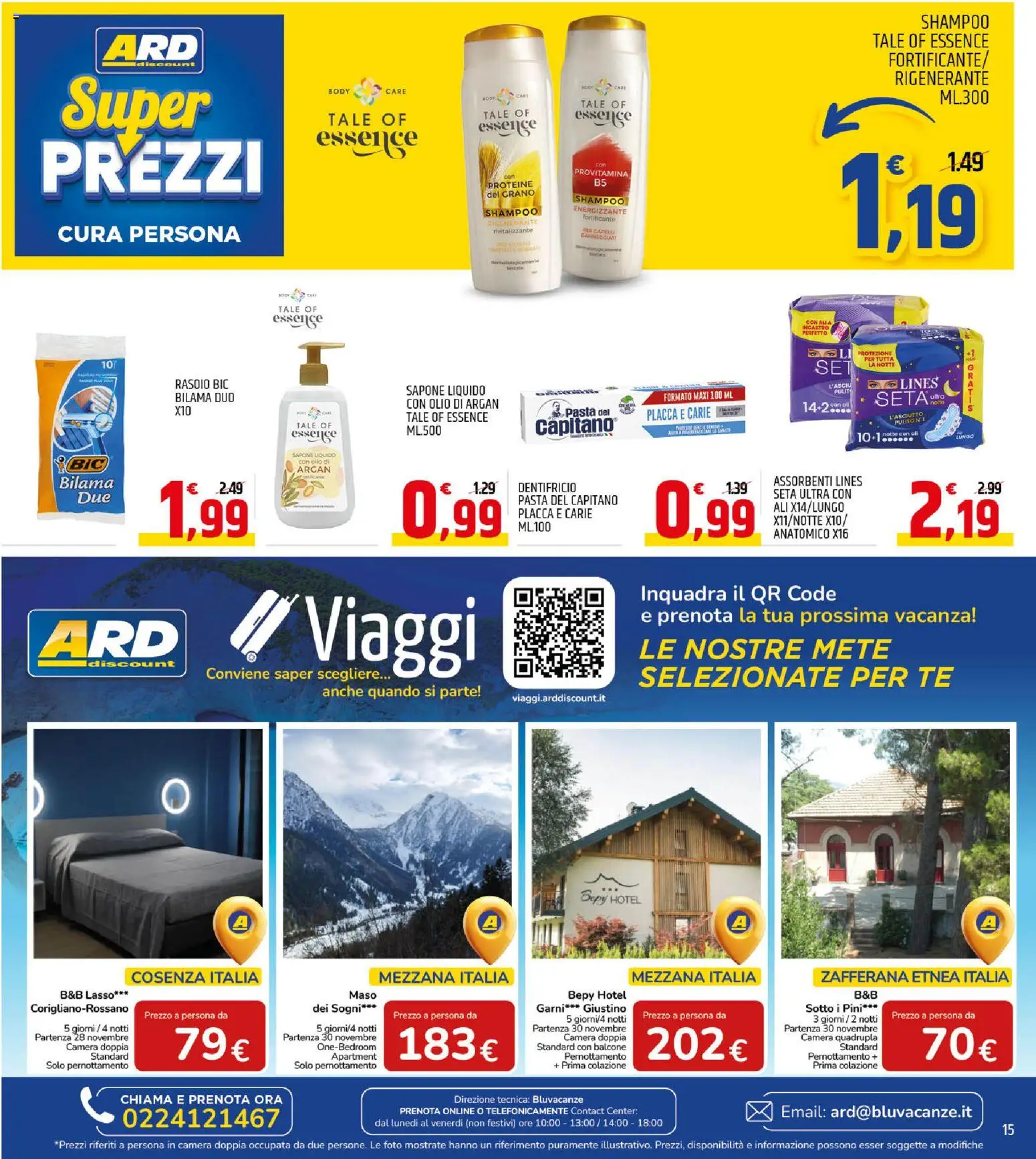 Volantino ARD Discount del 13.11.2025 | Pagina: 15 | Prodotti: Sapone, Dentifricio, Olio, Pasta