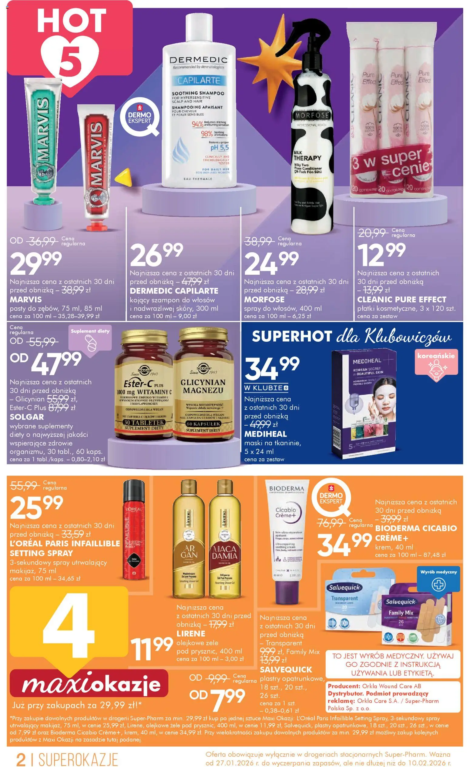 Super-pharm Gazetka od 27.01.2026 | Strona: 2 | Produkty: Prysznic, Szampon, Płatki, Żel pod prysznic