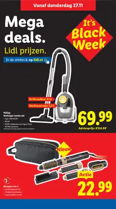 Philips Stofzuiger zonder zak, Type: XB2140/09, 850 W, 99,9% stofopname met Super Clean Air filterstysteem - Voorbeeld van een folder van Lidl, geldig van 24.11.2025 | Pagina: 12