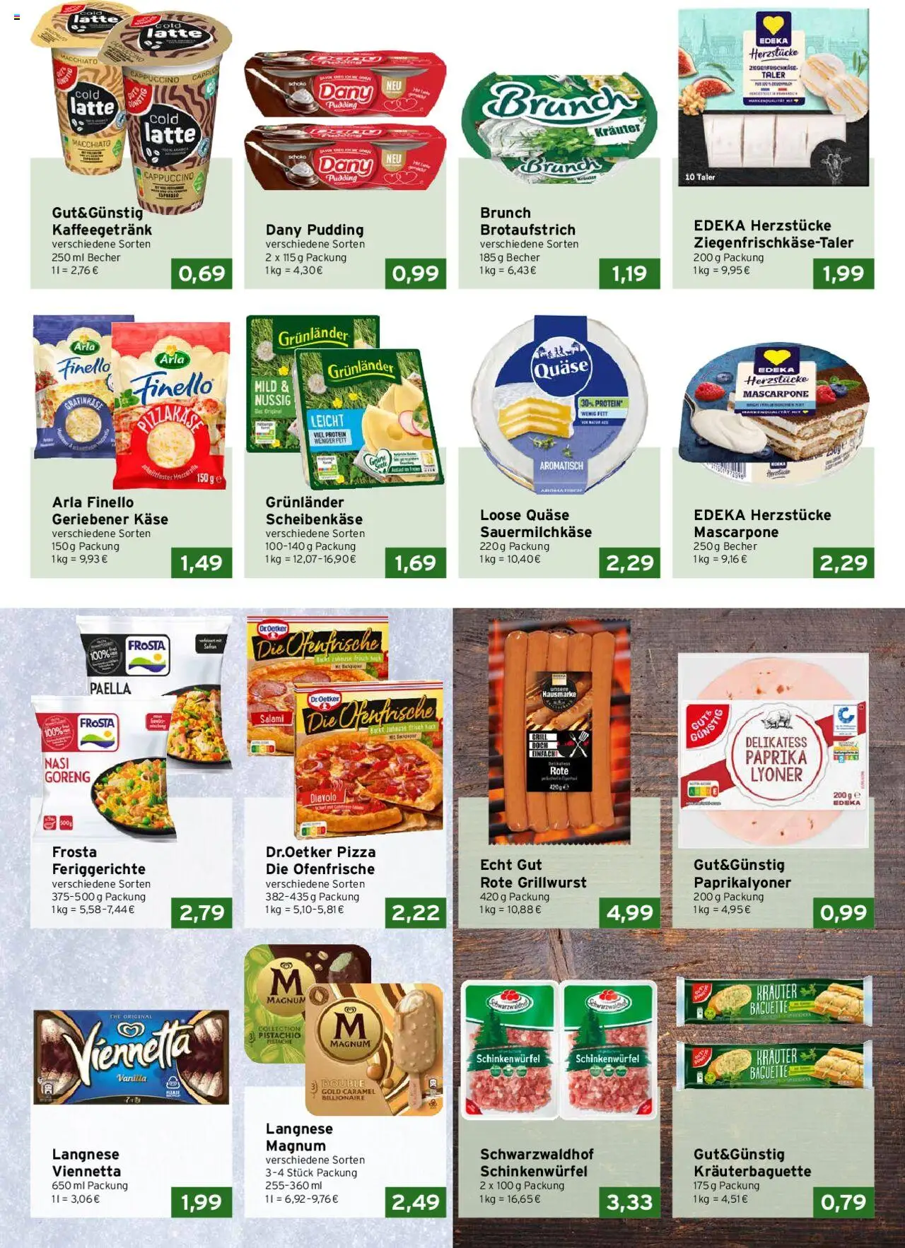 CAP Markt Prospekt 	 - gültig ab dem 25.08.2025 | Seite: 2 | Produkte: Langnese, Käse, Frosta, Pizza