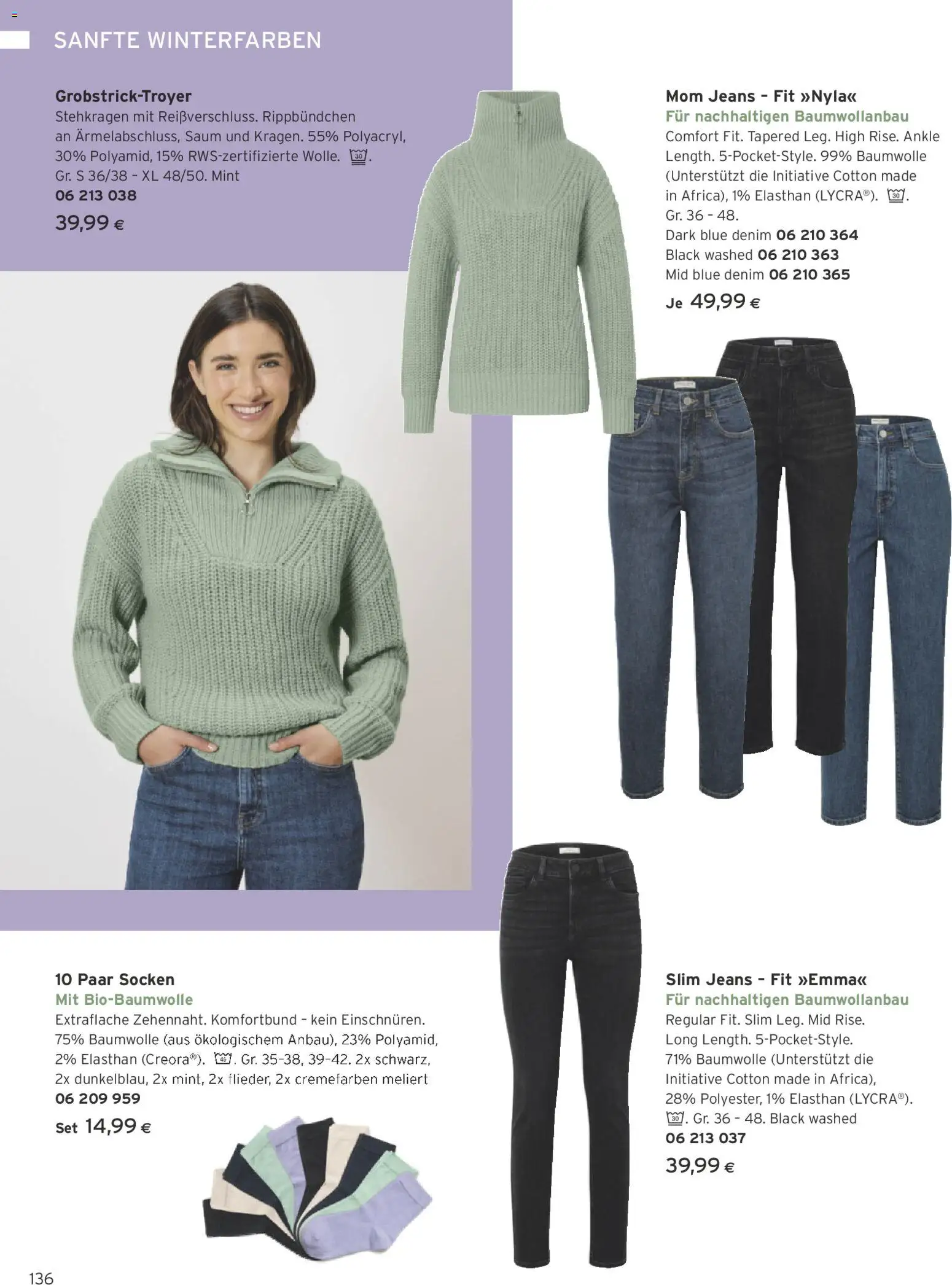 Tchibo Eduscho Tchibo Katalog: Advent 2025 gültig ab 13.11.2025 | Seite: 136 | Produkte: Socken, Jeans