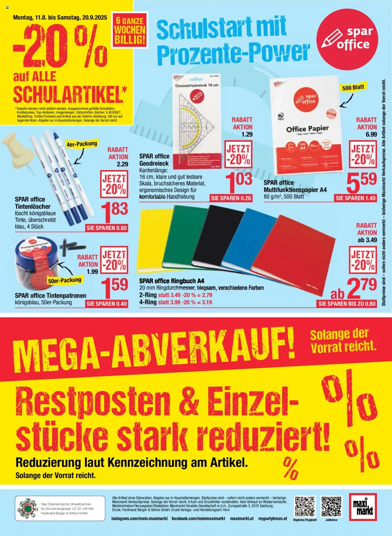 Maximarkt Flugblatt gültig ab 11.08.2025 | Seite: 20