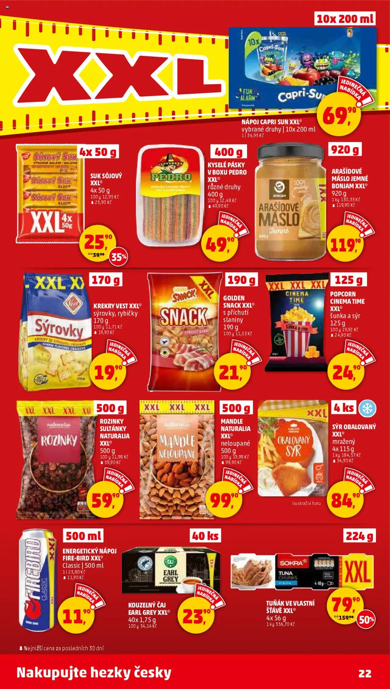 Penny Market leták - Čtvrtečník od 25.09.2025 | Strana: 22 | Produkty: Rozinky, Máslo, Krekry, Mandle