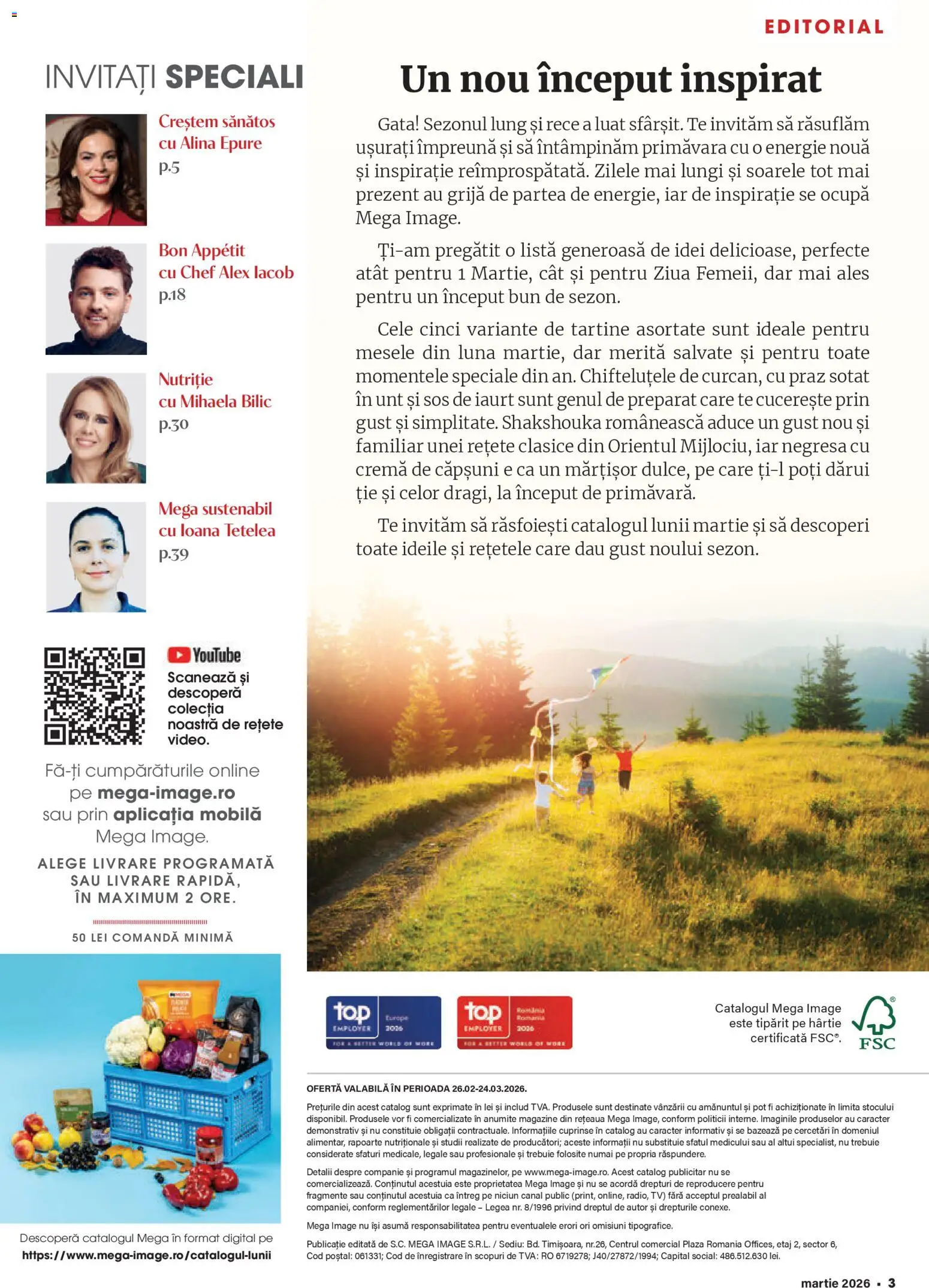 Noul catalog Mega Image – valabil de la 26.02.2026 | Pagină: 3 | Produse: Unt, Iaurt, Căpșuni, Sos