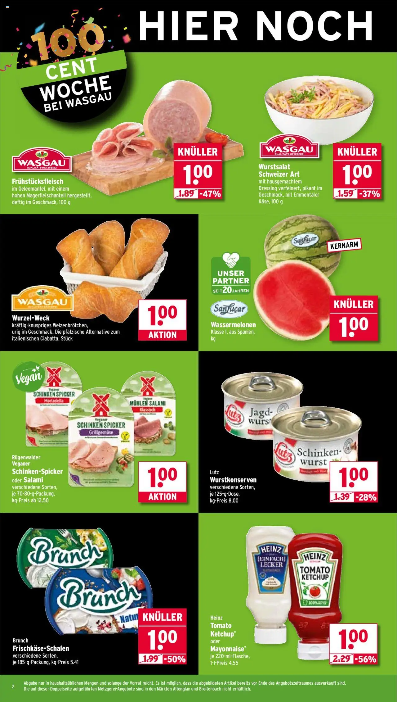 Wasgau Prospekt 	 - gültig ab dem 21.07.2025 | Seite: 2 | Produkte: Dressing, Wurst, Schinken, Ketchup