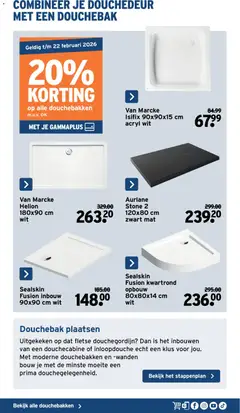GAMMA - Sanitairspecial - Voorbeeld van een folder van GAMMA, geldig van 07.01.2026 | Pagina: 41 | Producten: Douchegordijn