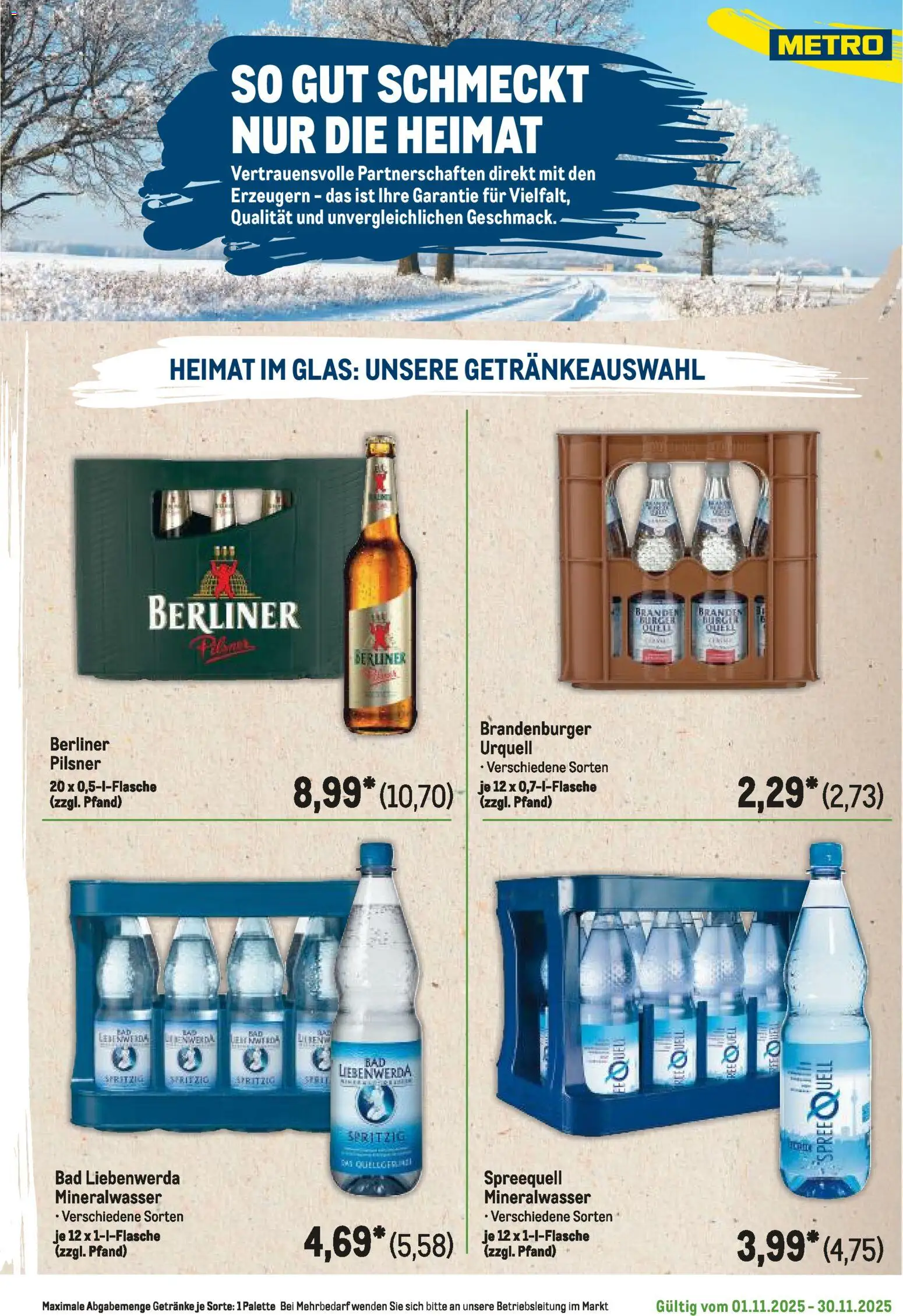 Metro Regionaler Flyer – gültig ab 01.11.2025 | Seite: 59 | Produkte: Berliner, Bad, Burger, Mineralwasser