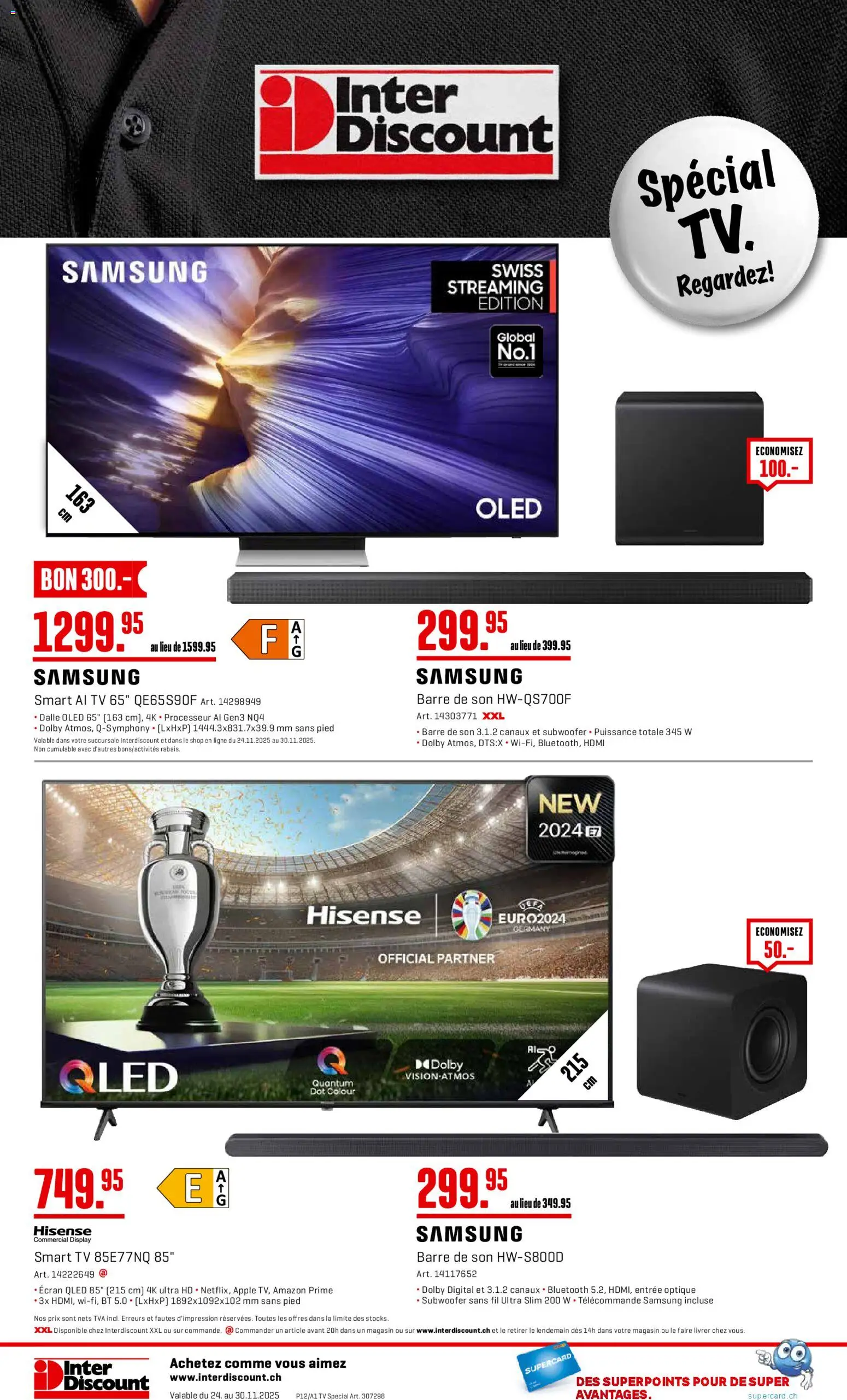 Interdiscount Aktionen FR – gültig ab 24.11.2025 | Seite: 8 | Produkte: TV, Apple, Samsung, Hisense