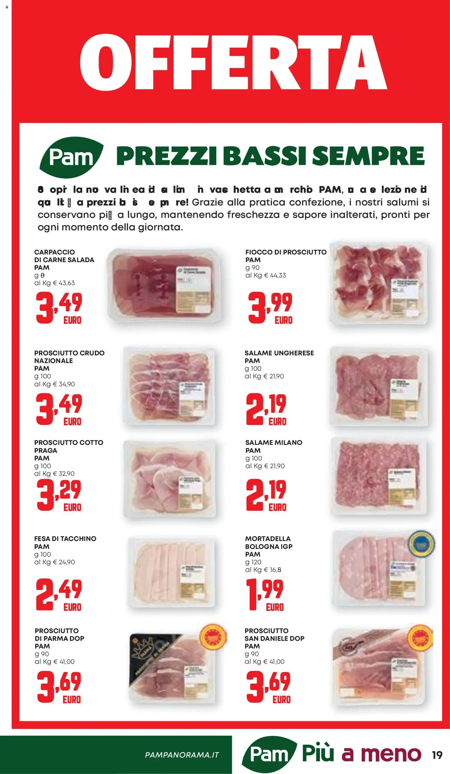 Volantino Panorama del 07.04.2026 | Pagina: 19 | Prodotti: Prosciutto di Parma, Salame, Tacchino, Prosciutto