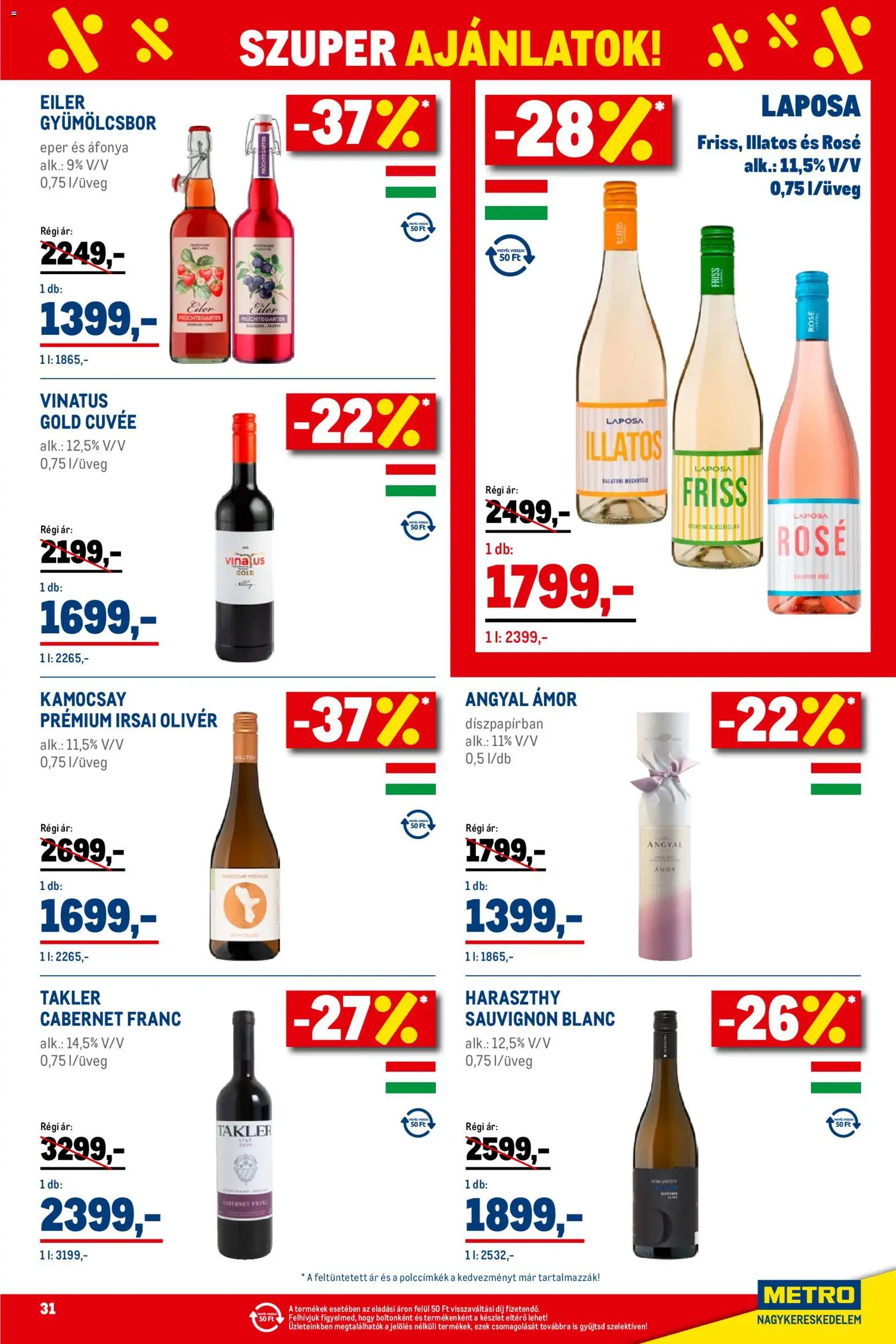 Metro akciós ujság - amely érvényes a következő dátumtól: 01.02.2026 | Oldal: 31 | Termékek: Áfonya, Eper, Só