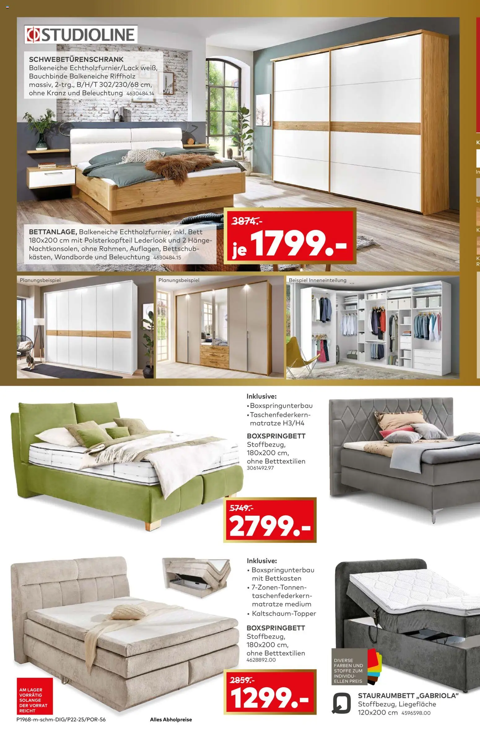 Porta! Prospekt 	 – gültig ab 10.11.2025 | Seite: 8 | Produkte: Bett, Matratze, Schwebetürenschrank, Boxspringbett