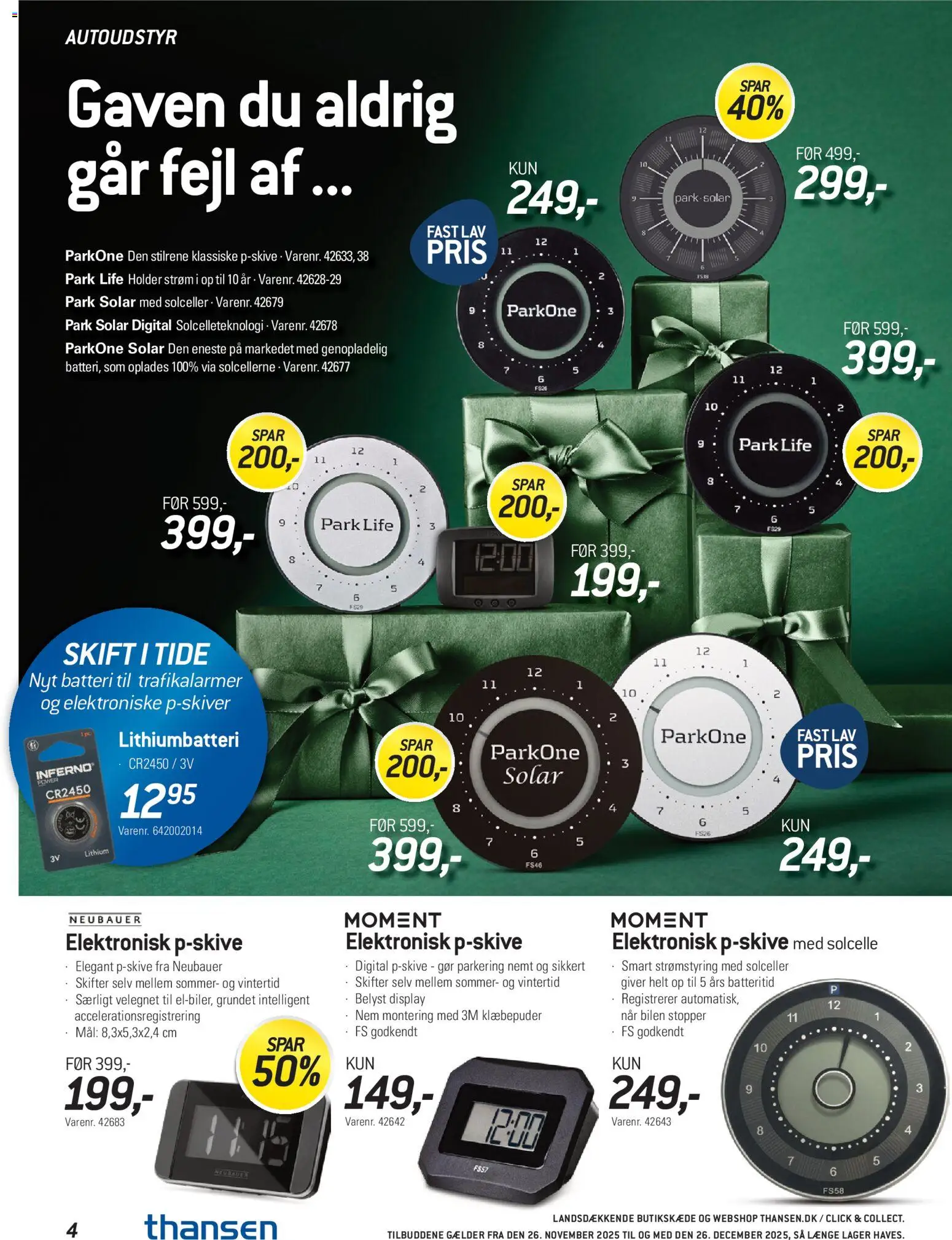 Thansen tilbudsavis – gyldig fra 26.11.2025 | Side: 4 | Produkter: Søm, Batteri