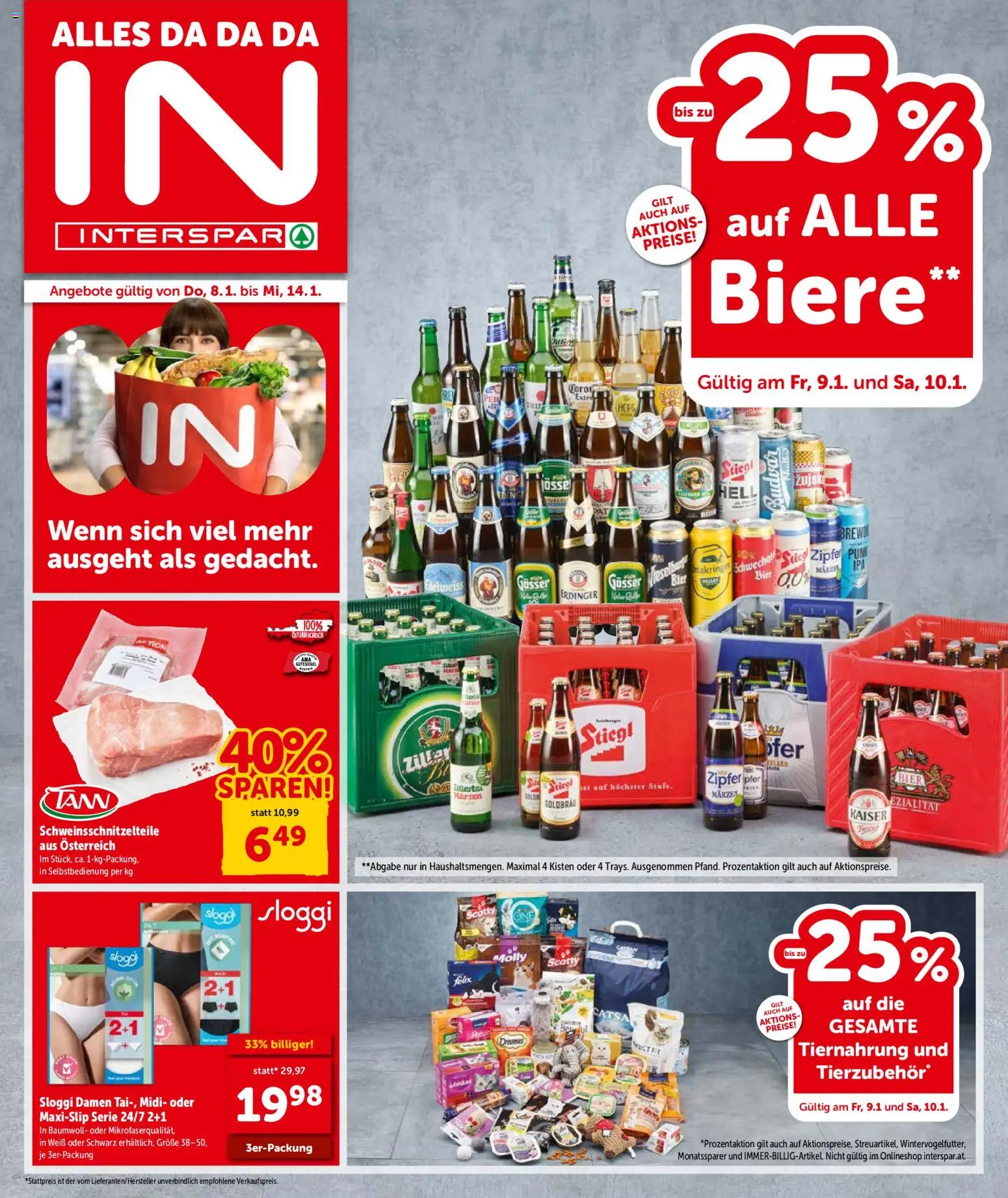 Interspar Flugblatt - Tirol gültig ab 08.01.2026 | Seite: 1 | Produkte: Bier