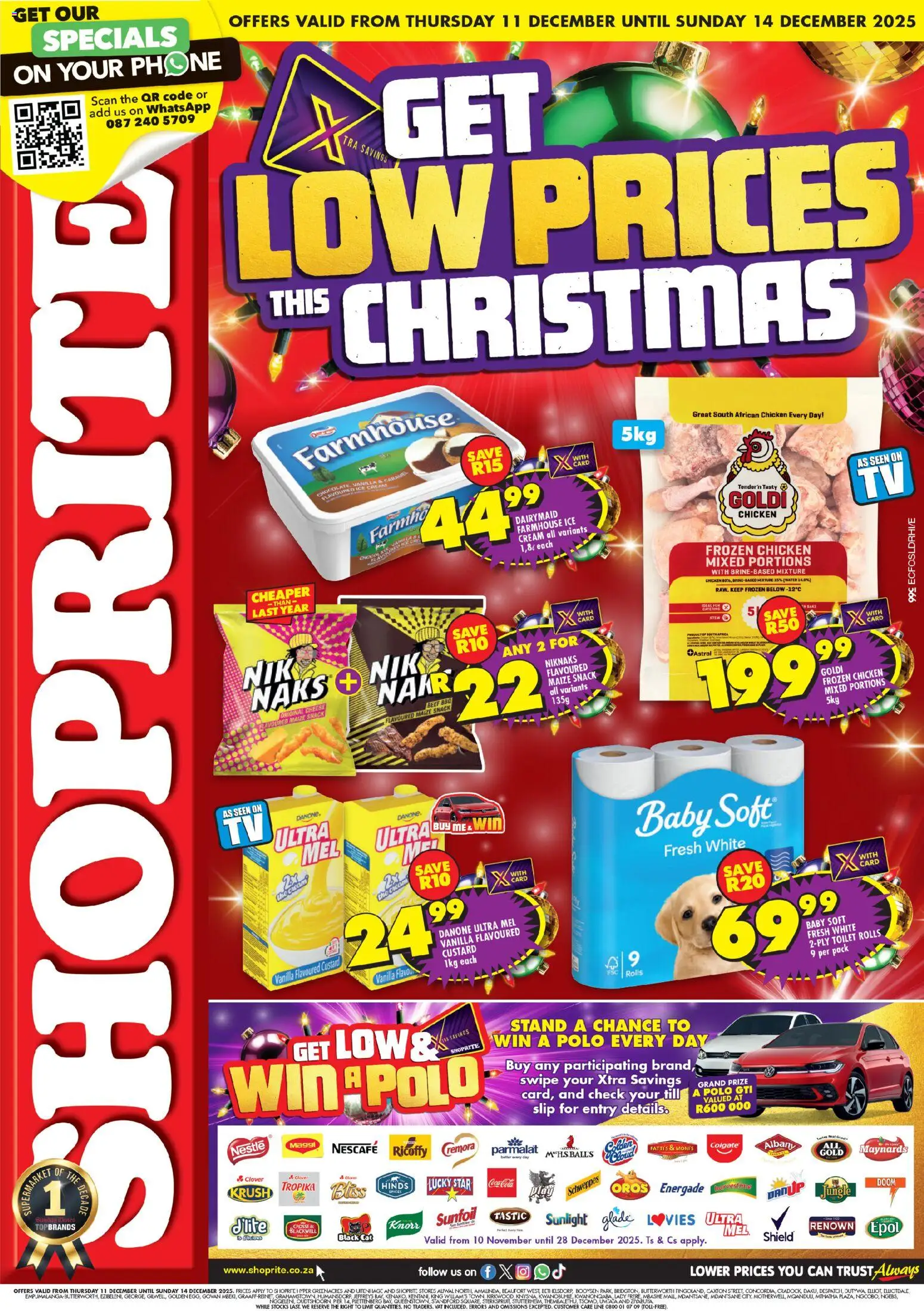 New Shoprite catalogue – valid from 11.12.2025 | Page: 1 | Products: Phone, Toilet, Beef, Cream