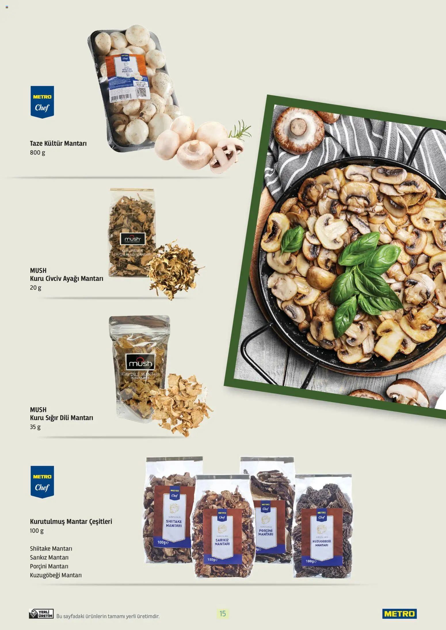 Metro - Bitki Bazlı ve Vegan 2025 - 21.10.2025 tarihinden itibaren geçerlidir | Sayfa: 15 | Ürünler: Mantar