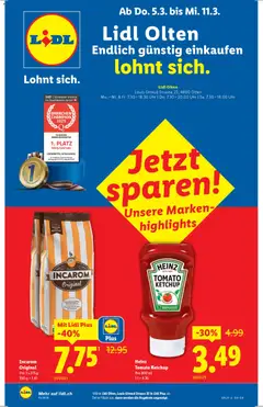 Lidl Aktionen Neueröffnung Olten ab 05.03.2026 gültig