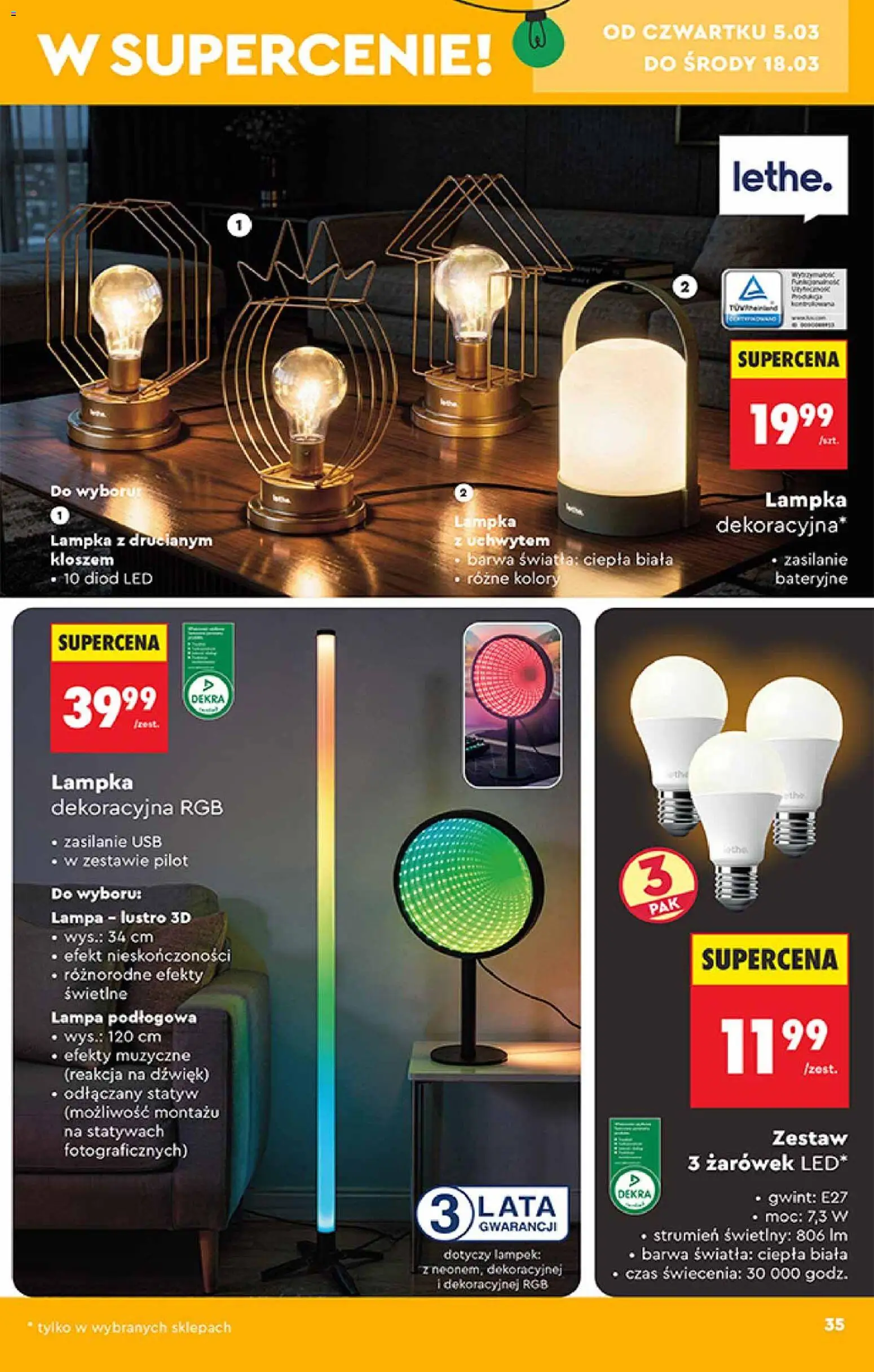 Biedronka Polsko leták - Hity i inspiracje od 28.02.2026 | Strana: 35 | Produkty: USB, Lampa, LED