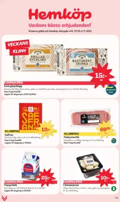 Hemköp - erbjudanden - Förhandsvisning av reklamblad från butik Hemköp aktuell från 27.10.2025