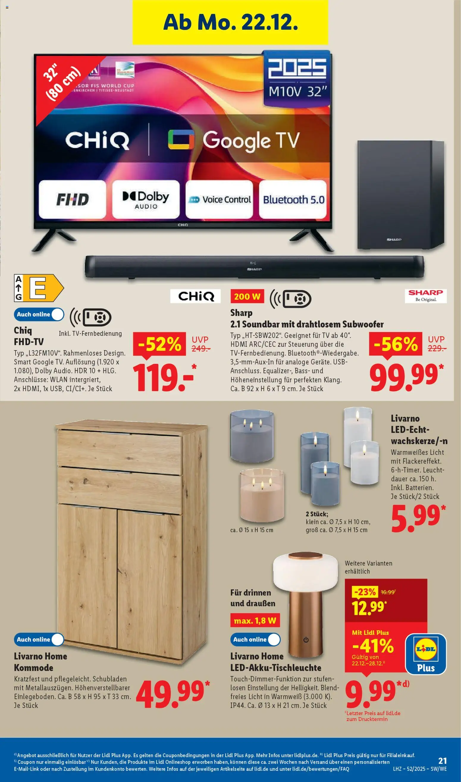 Lidl Prospekt Hilders – gültig ab 22.12.2025 | Seite: 33 | Produkte: Kommode, Soundbar, TV, Audio