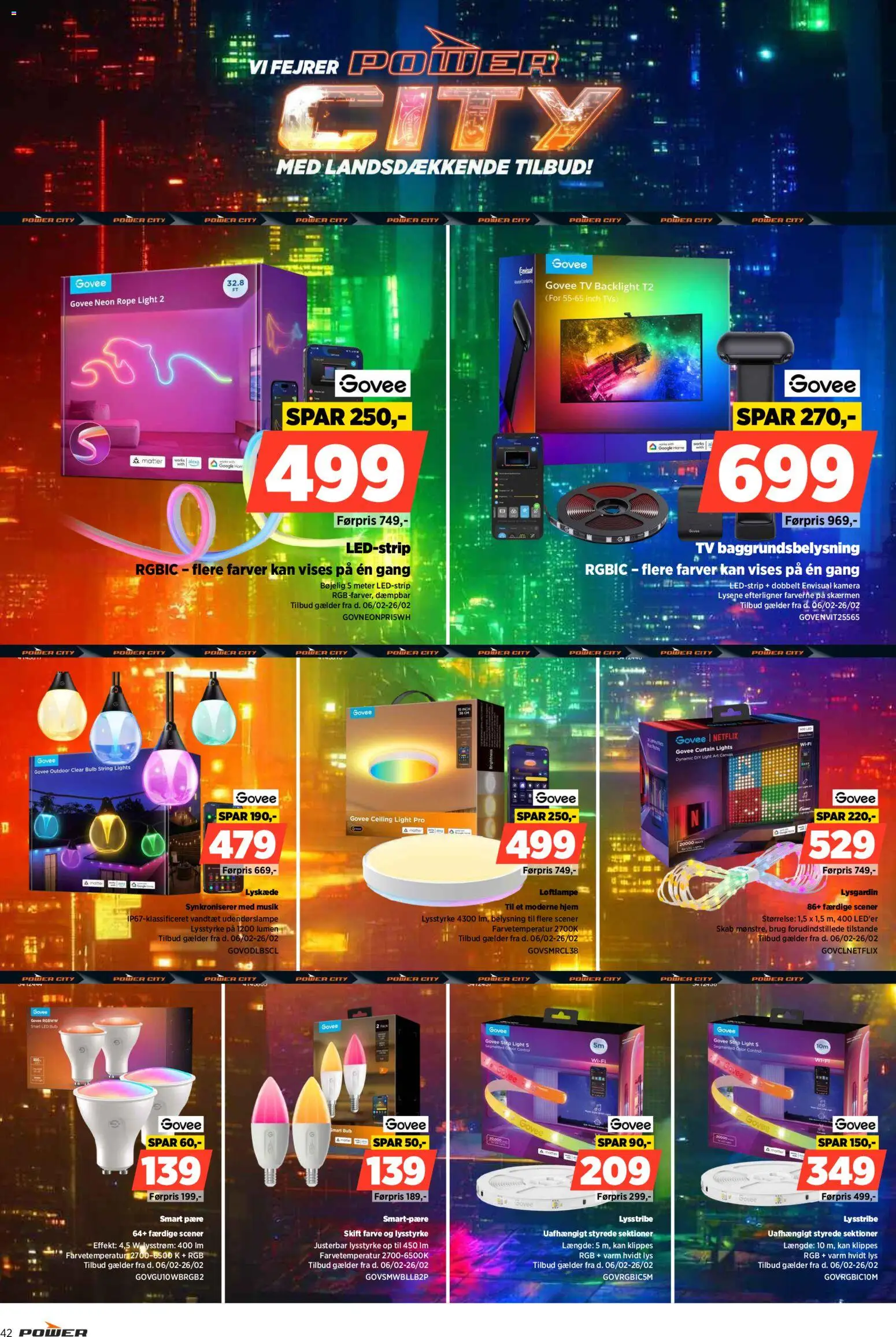 Power tilbudsavis – gyldig fra 13.02.2026 | Side: 42 | Produkter: Skab, TV, Kamera