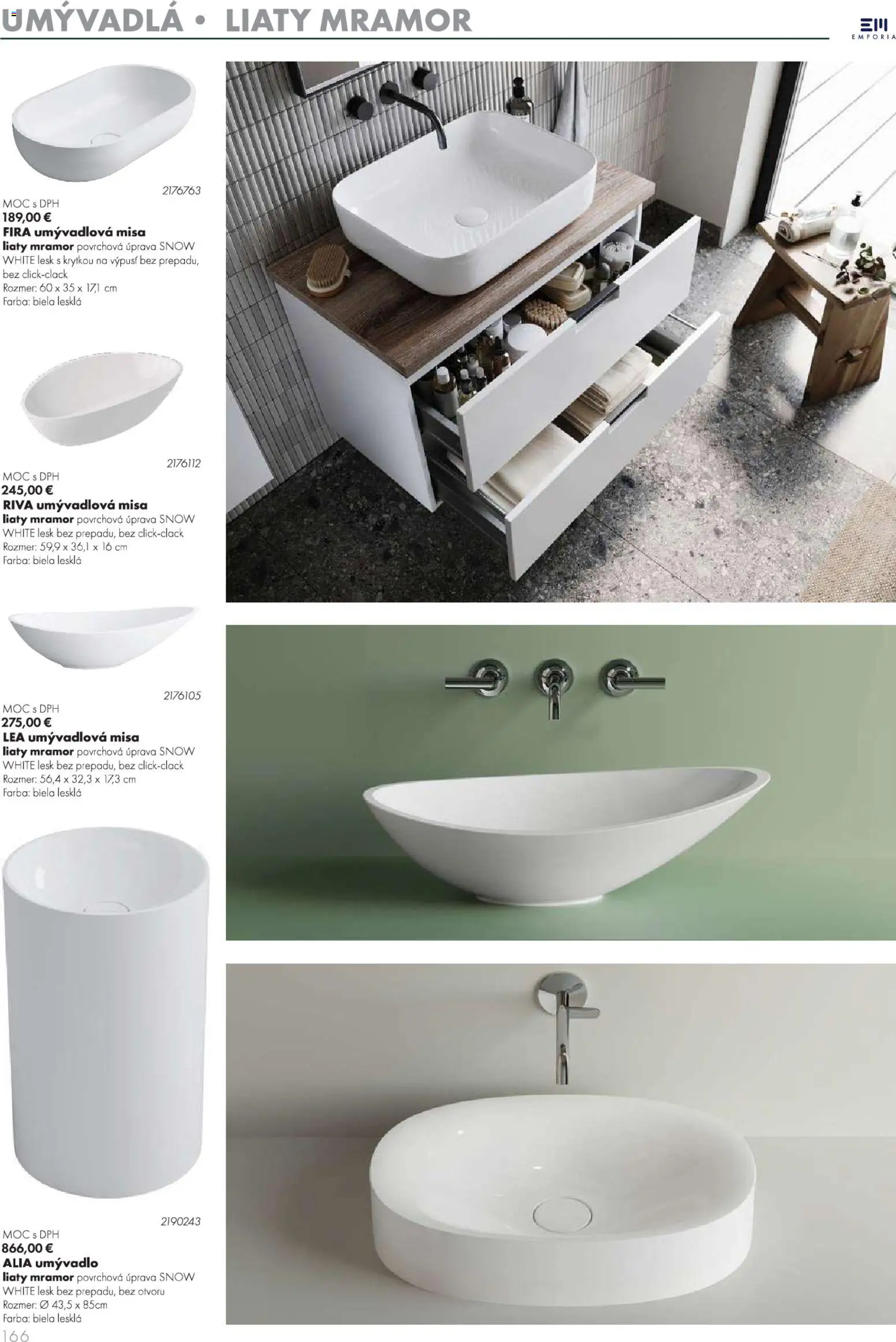 Nové Ingema akcie – leták je platný od 29.10.2025 | Strana: 168 | Produkty: Umývadlo