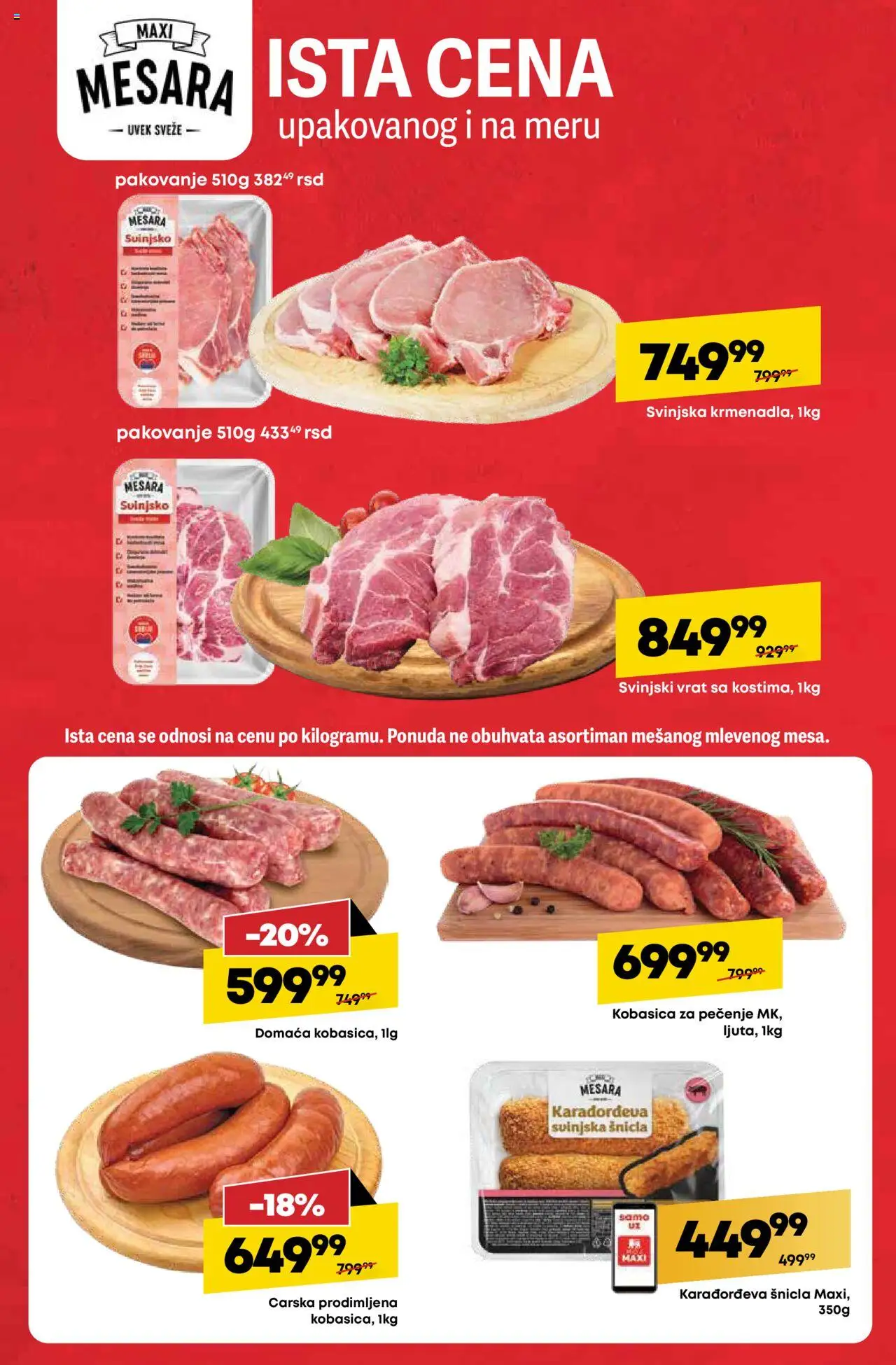 Tempo katalog - važi od 31.07.2025 | Strana: 17 | Proizvode: Svinjski vrat, Pakovanje, Kobasica