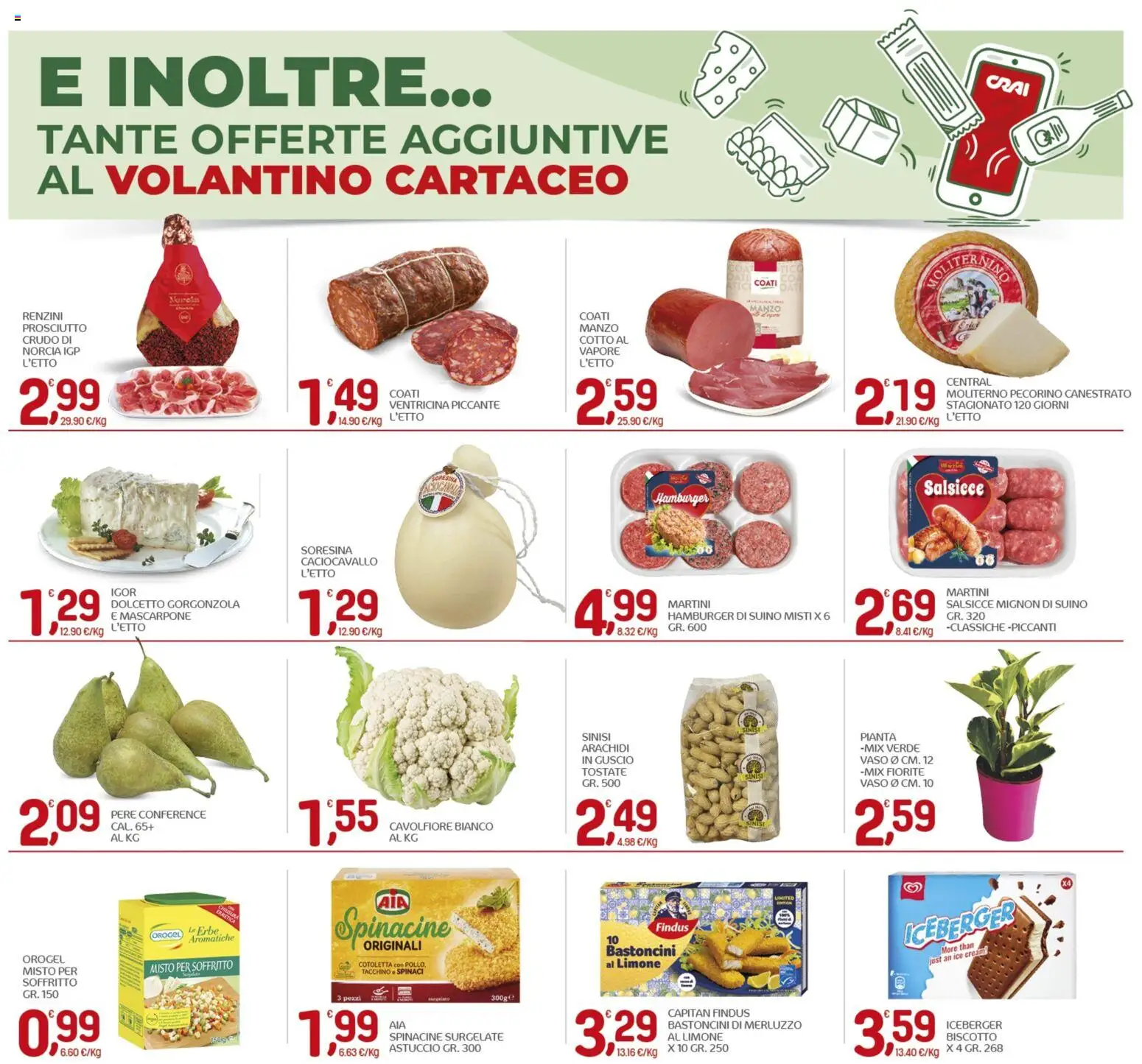 Volantino CRAI del 19.02.2026 | Pagina: 18 | Prodotti: Limone, Spinaci, Arachidi, Mascarpone