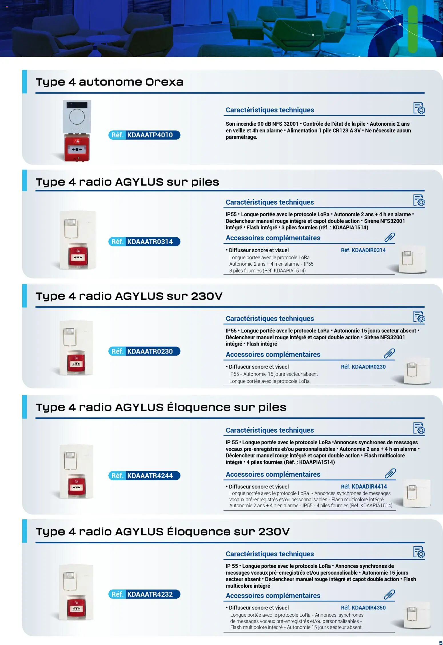 {H1} | Page: 5 | Produits: Radio, Diffuseur, Piles