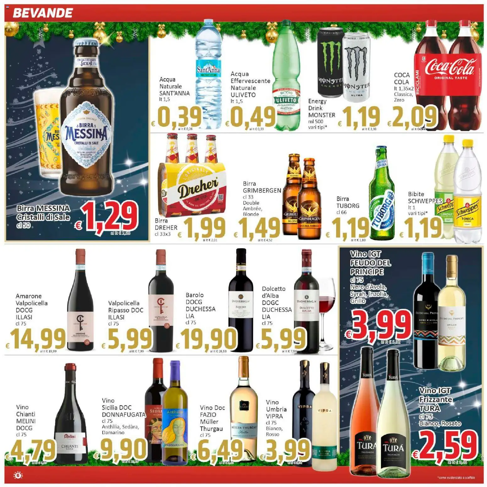Volantino Paghi Poco del 12.12.2025 | Pagina: 6 | Prodotti: Sale, Limone, Birra messina, Scaffale