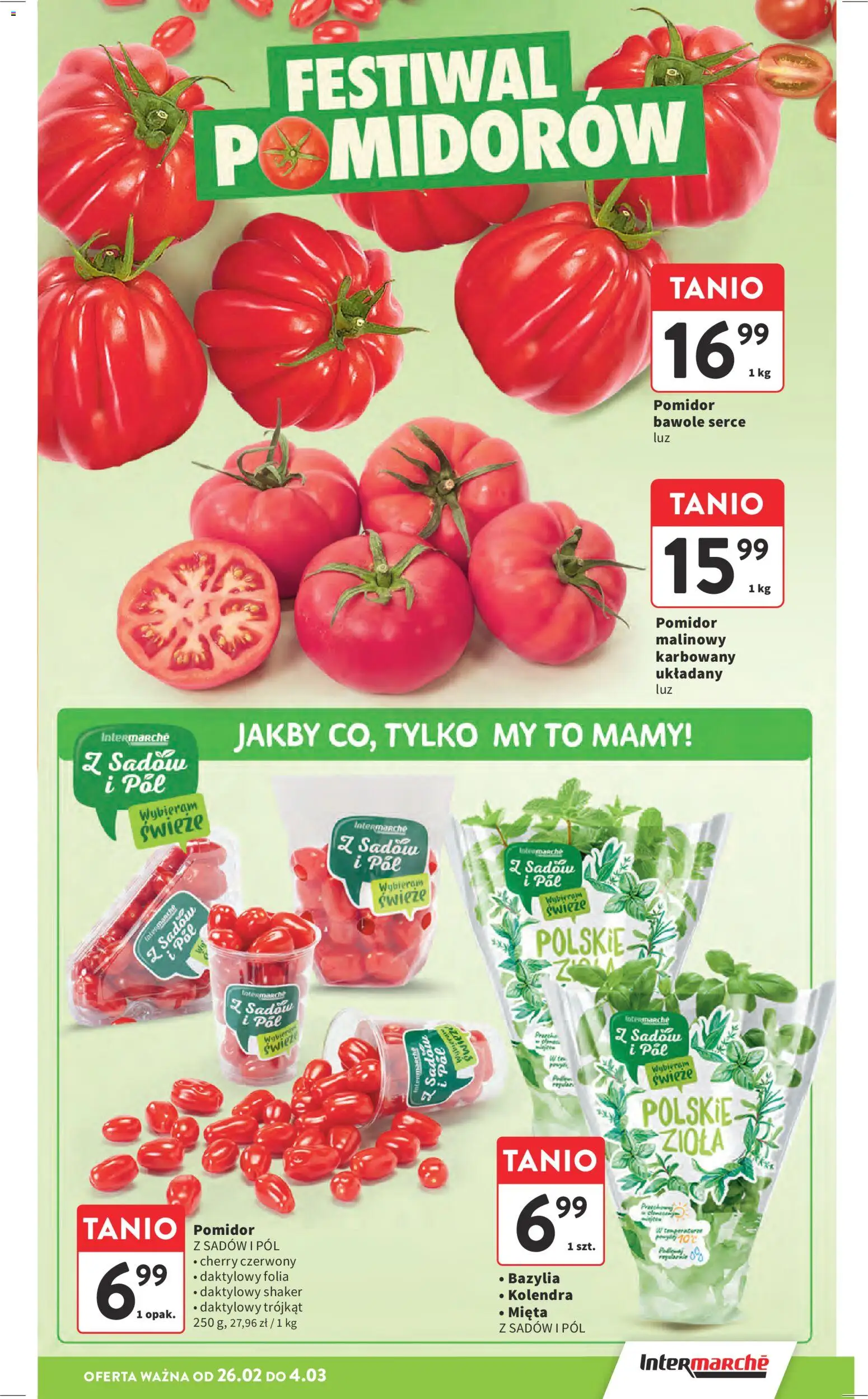 Intermarche Gazetka od 26.02.2026 | Strona: 11 | Produkty: Pomidor malinowy, Mięta, Bazylia