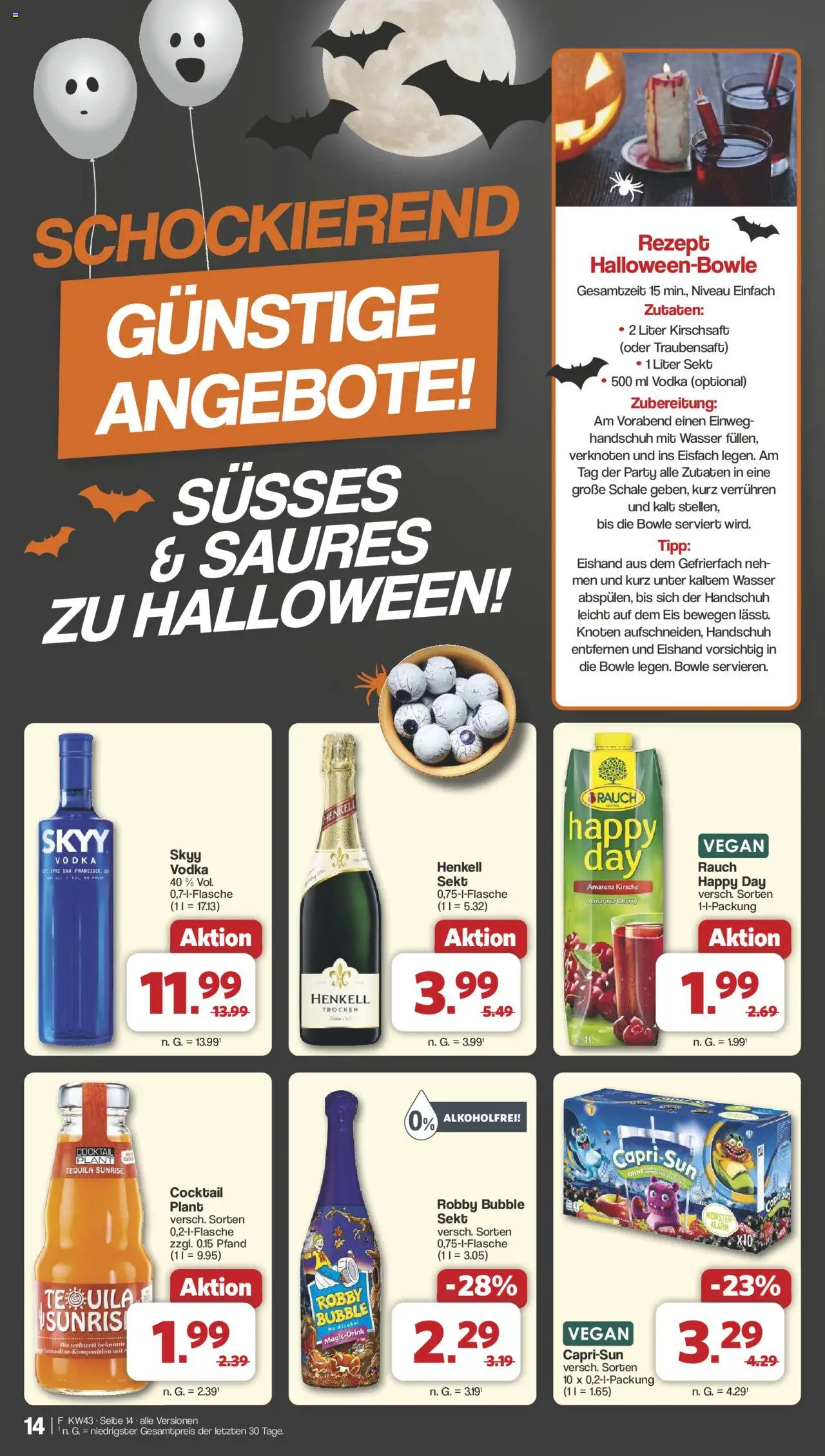 Famila Nordwest Prospekt 	 – gültig ab 20.10.2025 | Seite: 15 | Produkte: Sekt, Tequila, Wasser, Vodka