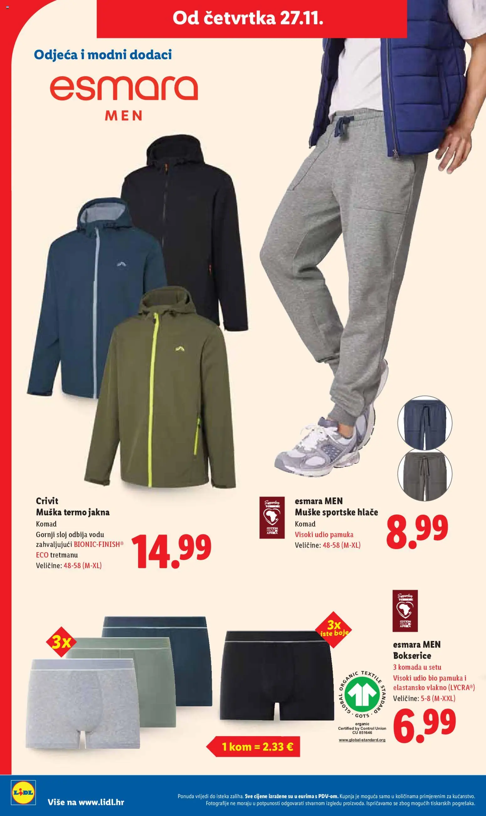 Lidl katalog | vrijedi od 27.11.2025 | Stranica: 28 | Proizvodi: Odjeća, Jakna, Hlače, Bokserice