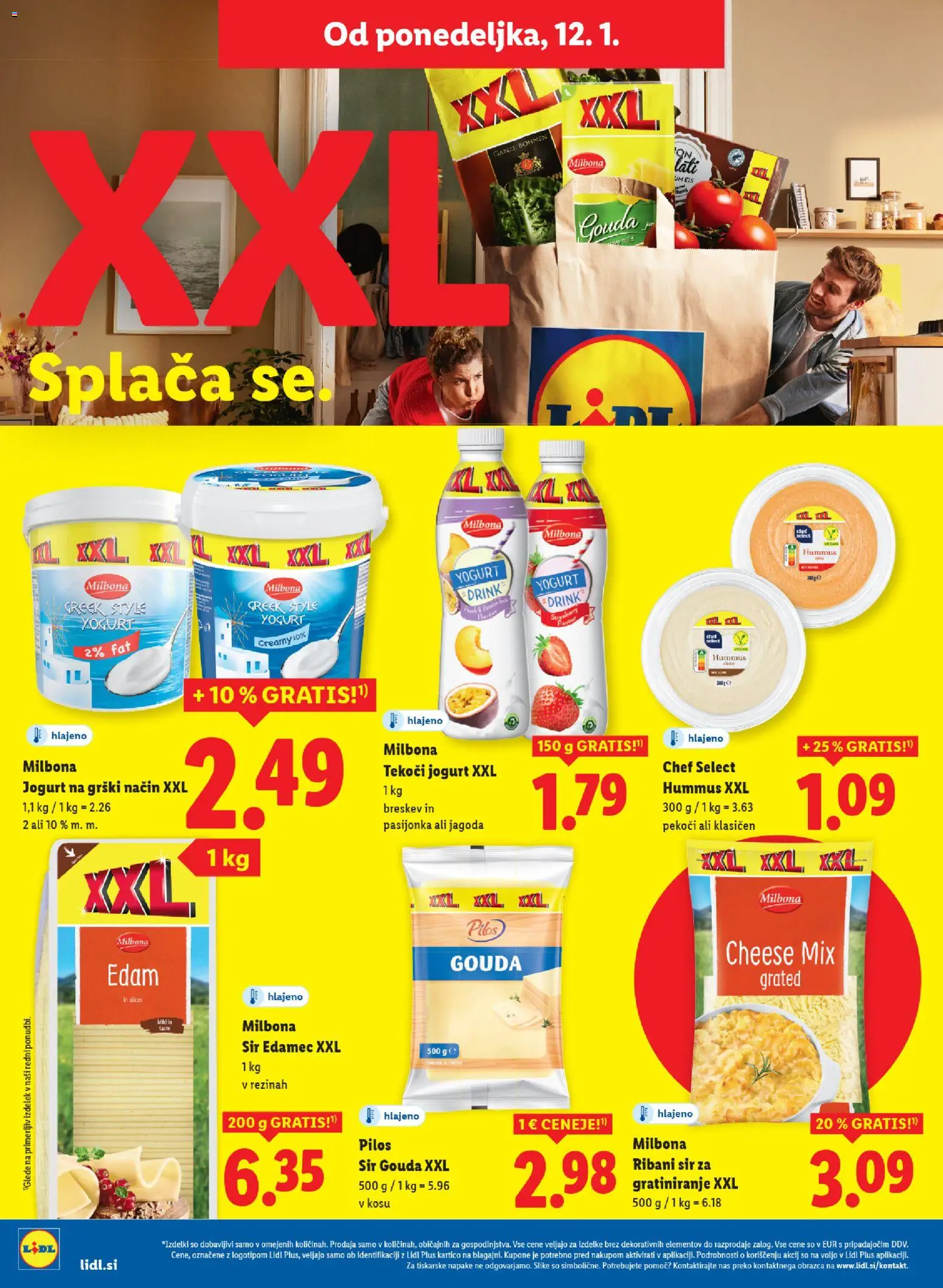 Novi Lidl katalog ponudbe – veljaven od 08.01.2026 | Stran: 32 | Izdelki: Edamec, Sir, Jogurt, Breskev