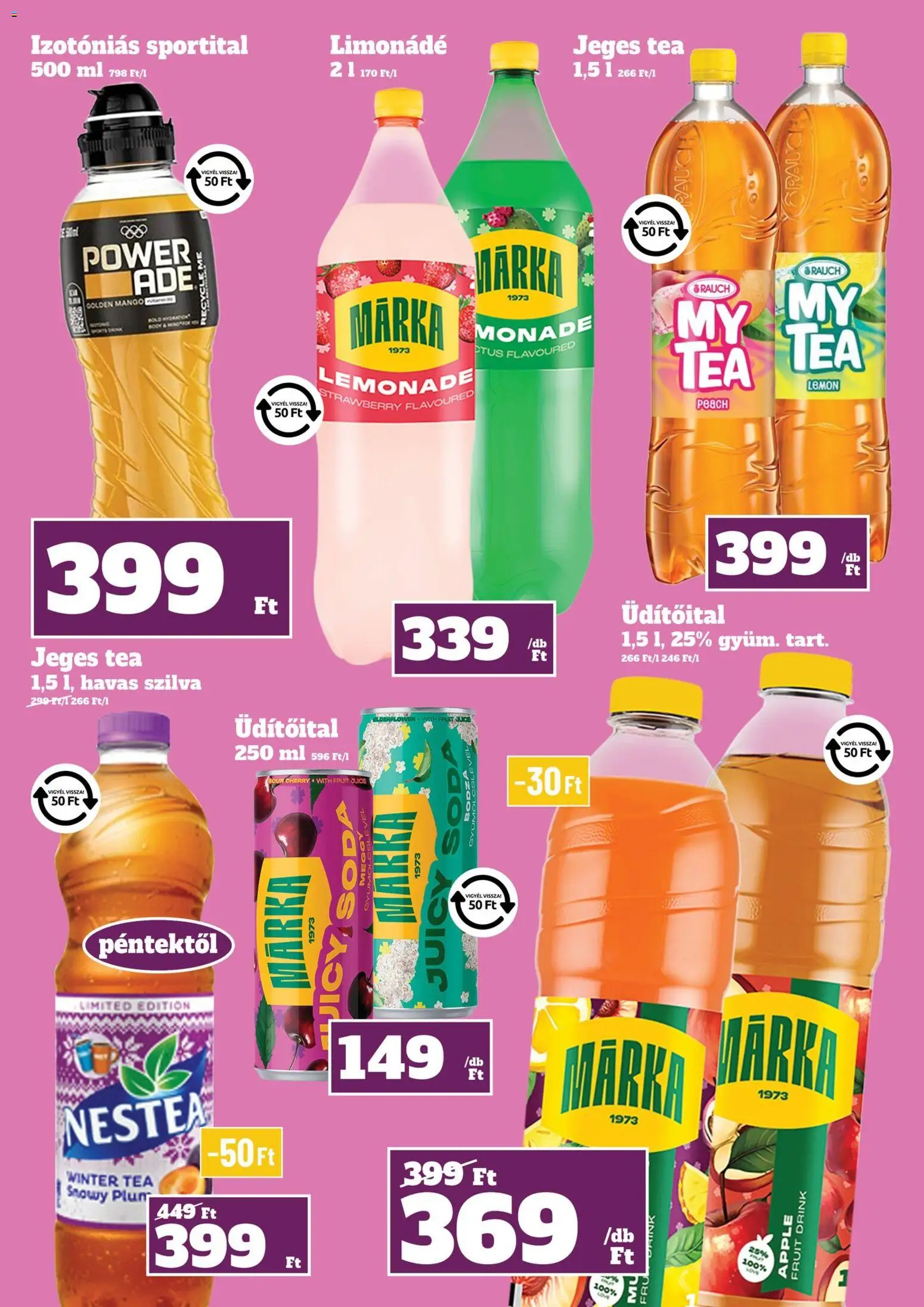 Family Diszkont akciós ujság - amely érvényes a következő dátumtól: 11.12.2025 | Oldal: 16 | Termékek: Meggy, Szilva, Limonádé, Tea