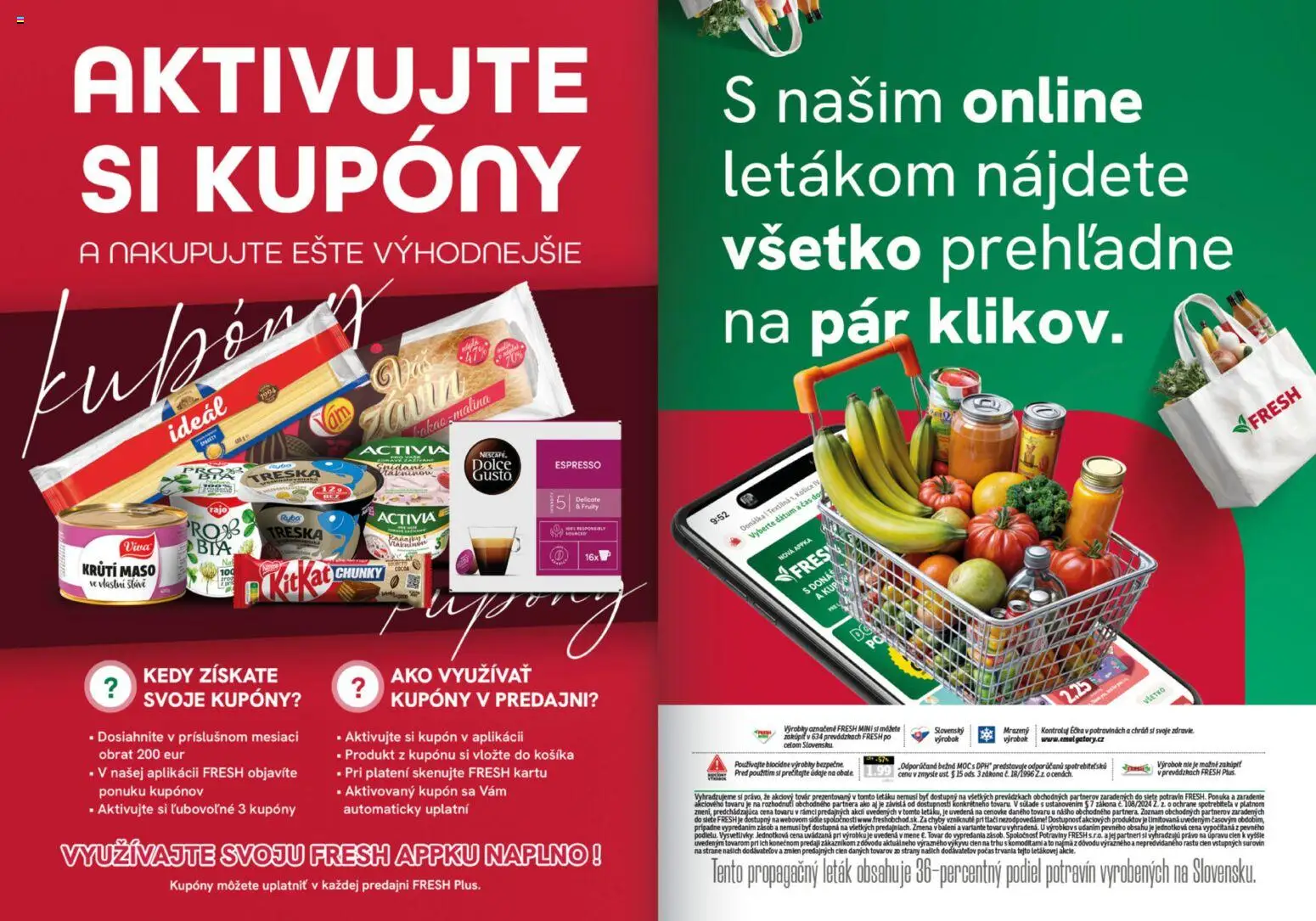 Nové Fresh akcie – leták je platný od 20.11.2025 | Strana: 36 | Produkty: Závin, Treska